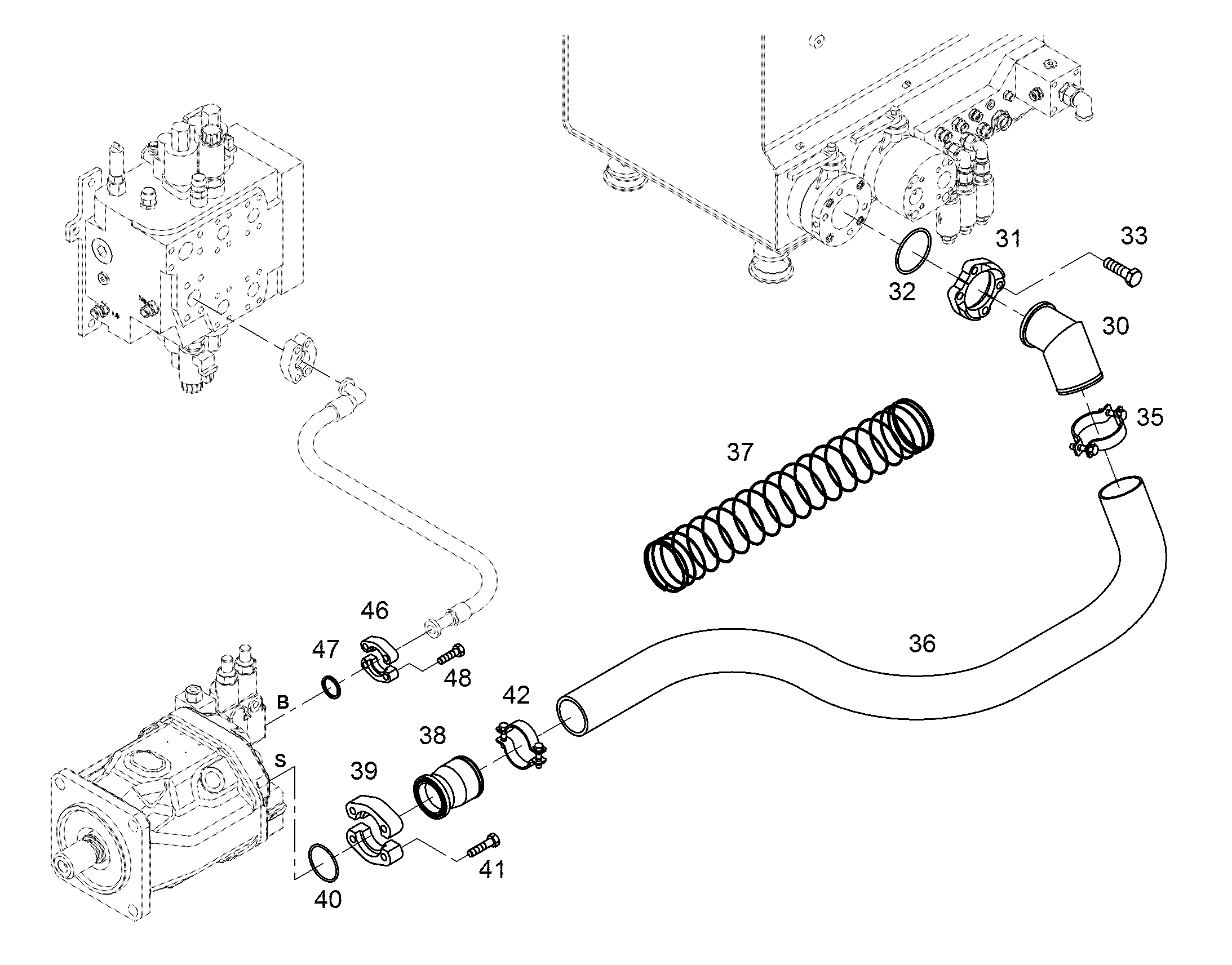 Прижимная пружина 3X99X650 11088648 LIEBHERR