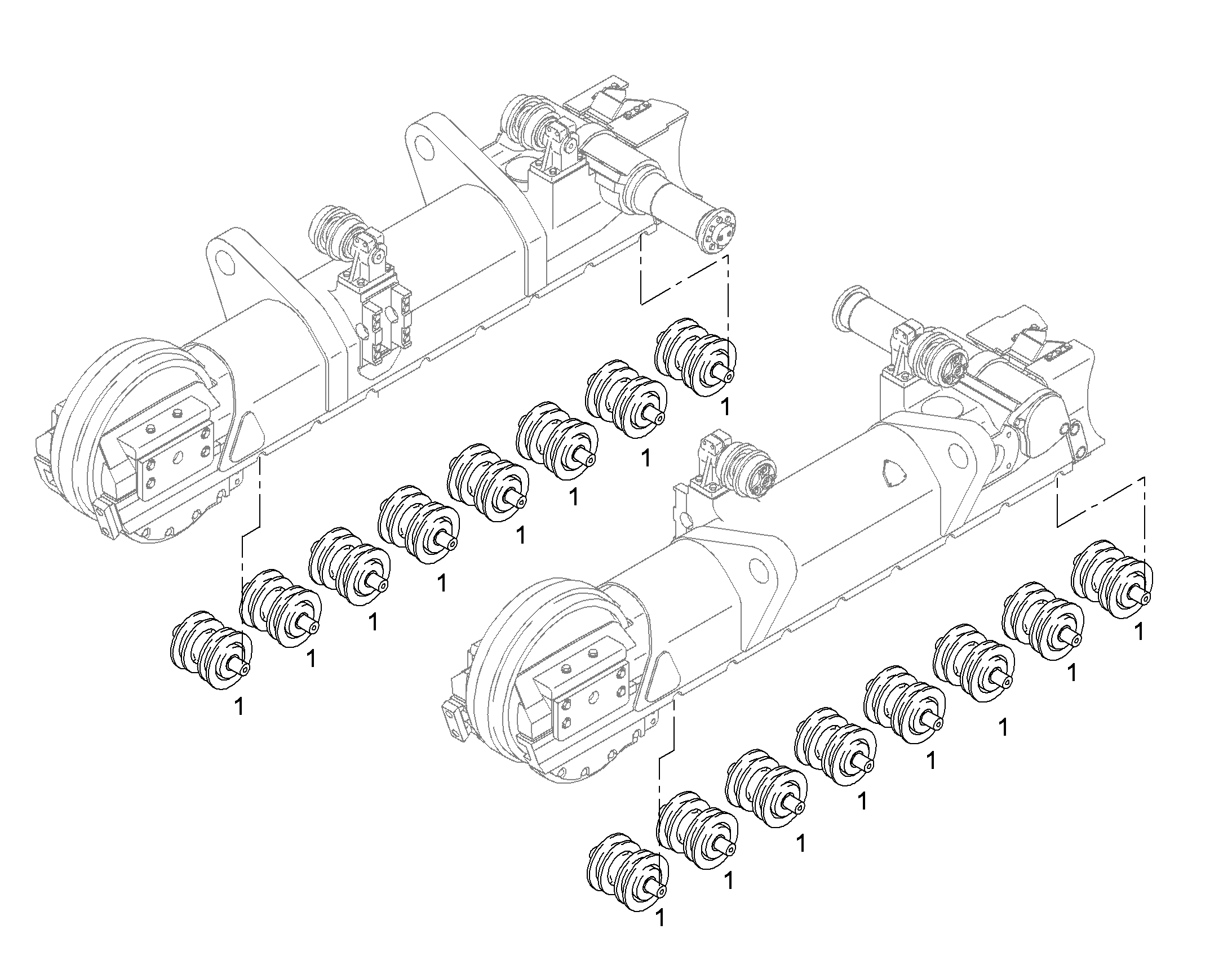 КАТОК ОПОРНЫЙ ДВУХРЕБОРДНЫЙ D8N 10291812 LIEBHERR