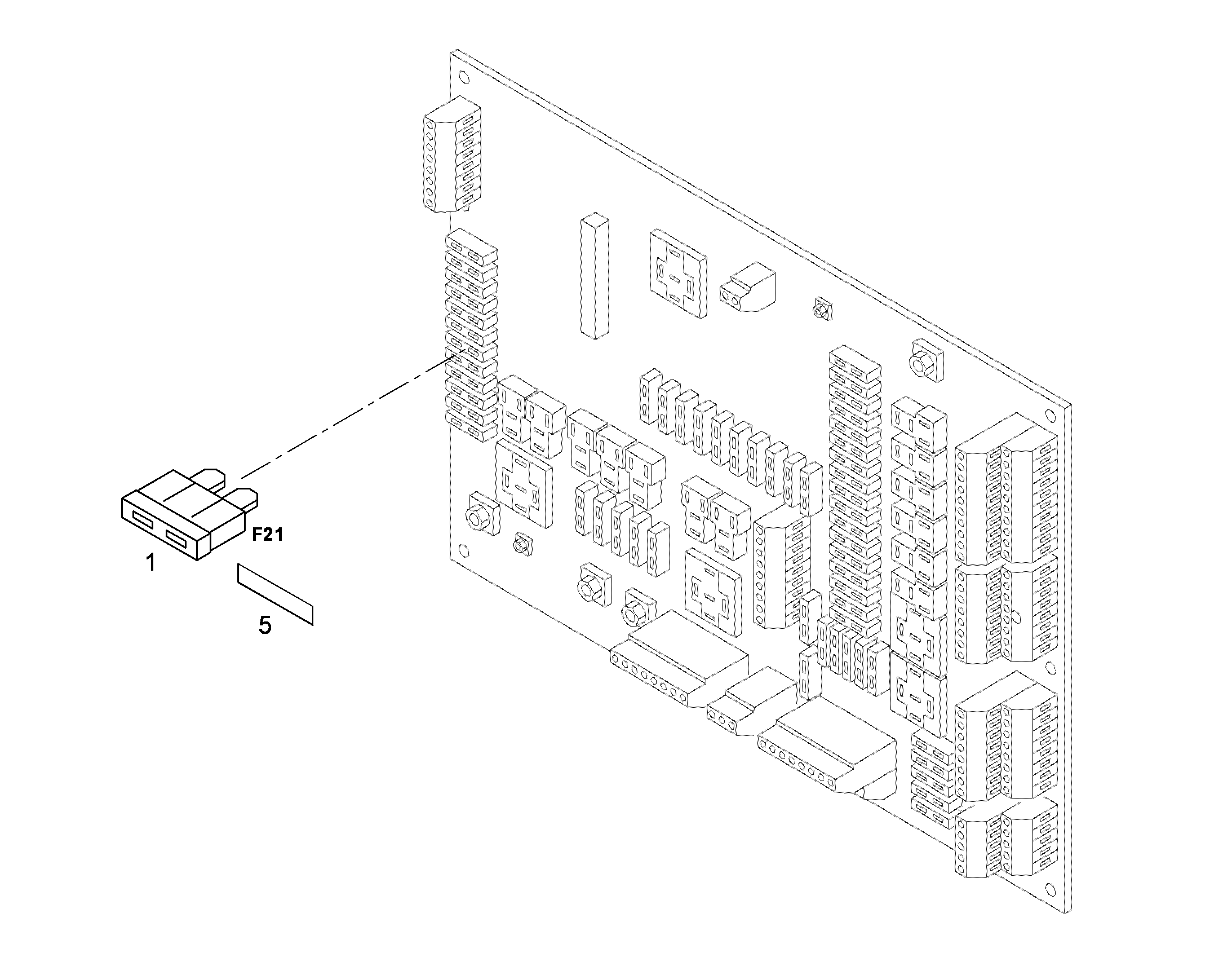 НАКЛЕЙКА F21 5A 52mmX16mm 9417434 LIEBHERR