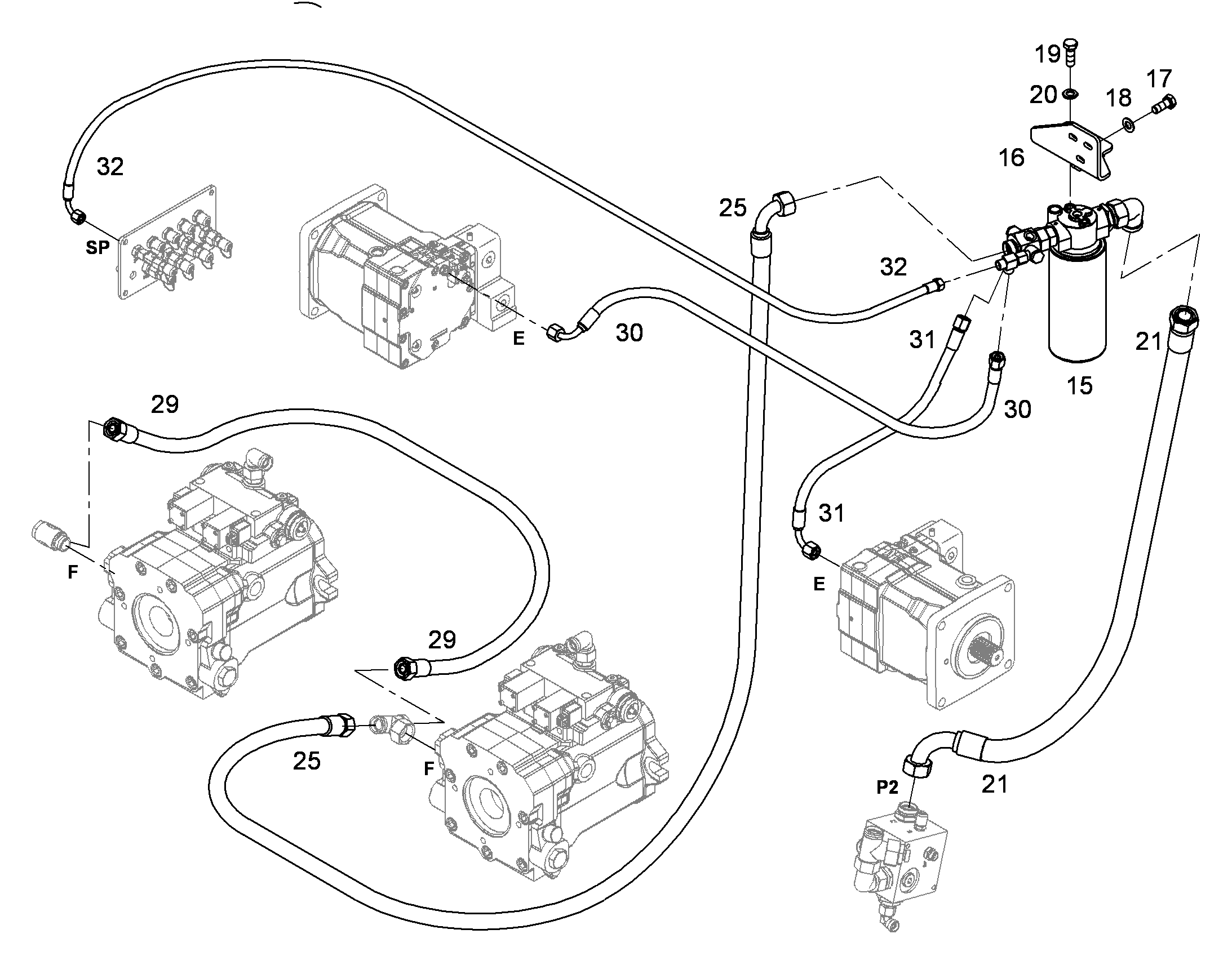 ШЛАНГ 20X1900 10290275 LIEBHERR