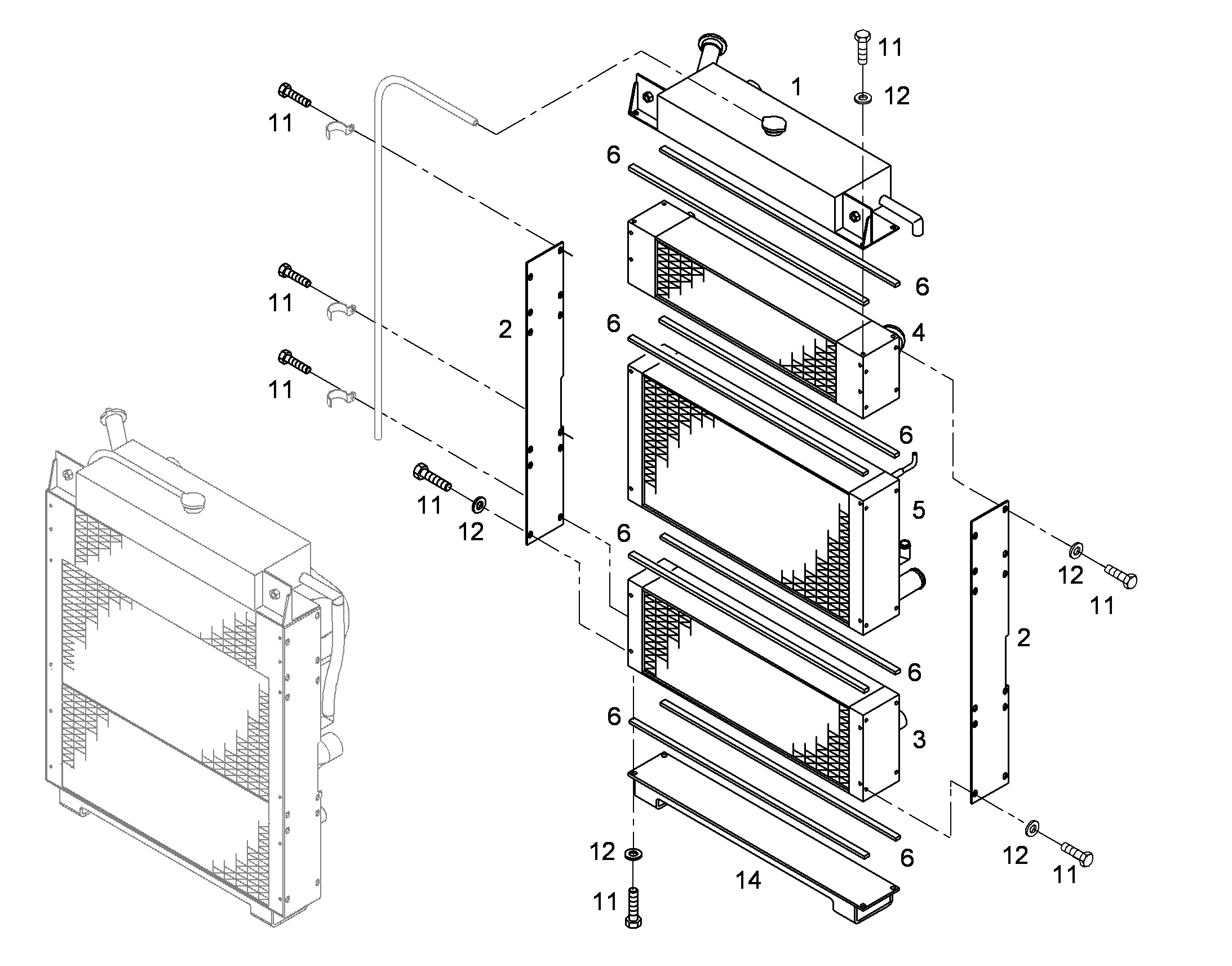 РАДИАТОР МАСЛЯНЫЙ КОМБИН. 10354593 LIEBHERR
