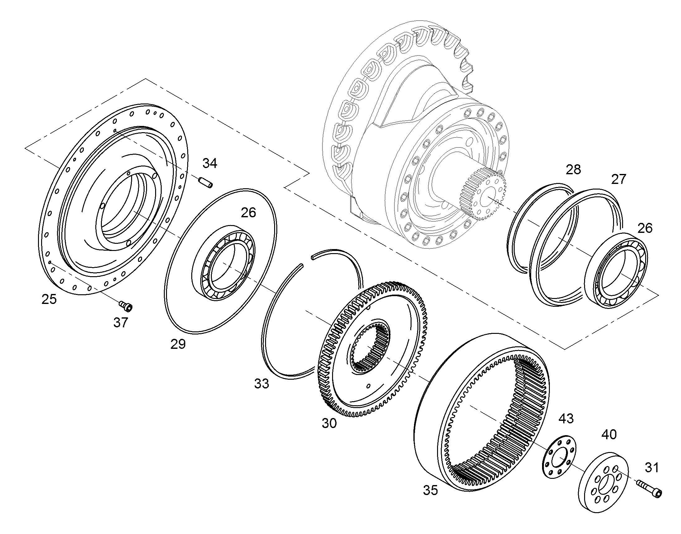 ШЕСТЕРНЯ С ВНУТР. ЗАЦЕПЛ. M=4 Z=-106 968676301 LIEBHERR