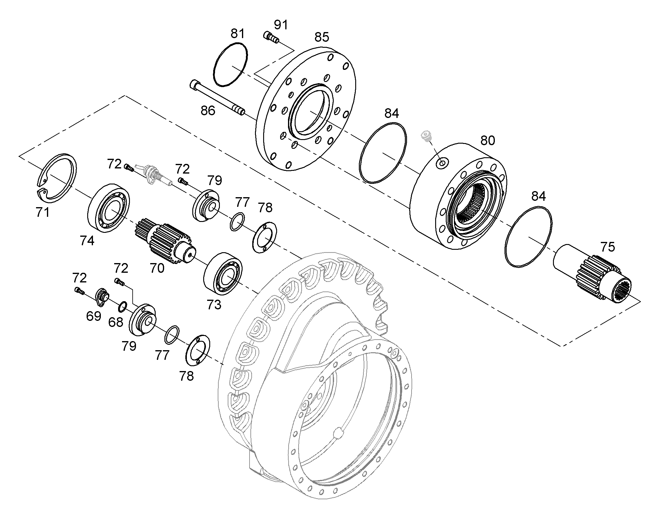 ВАЛ ПРИВОДНОЙ M=4 Z=15 968738101 LIEBHERR