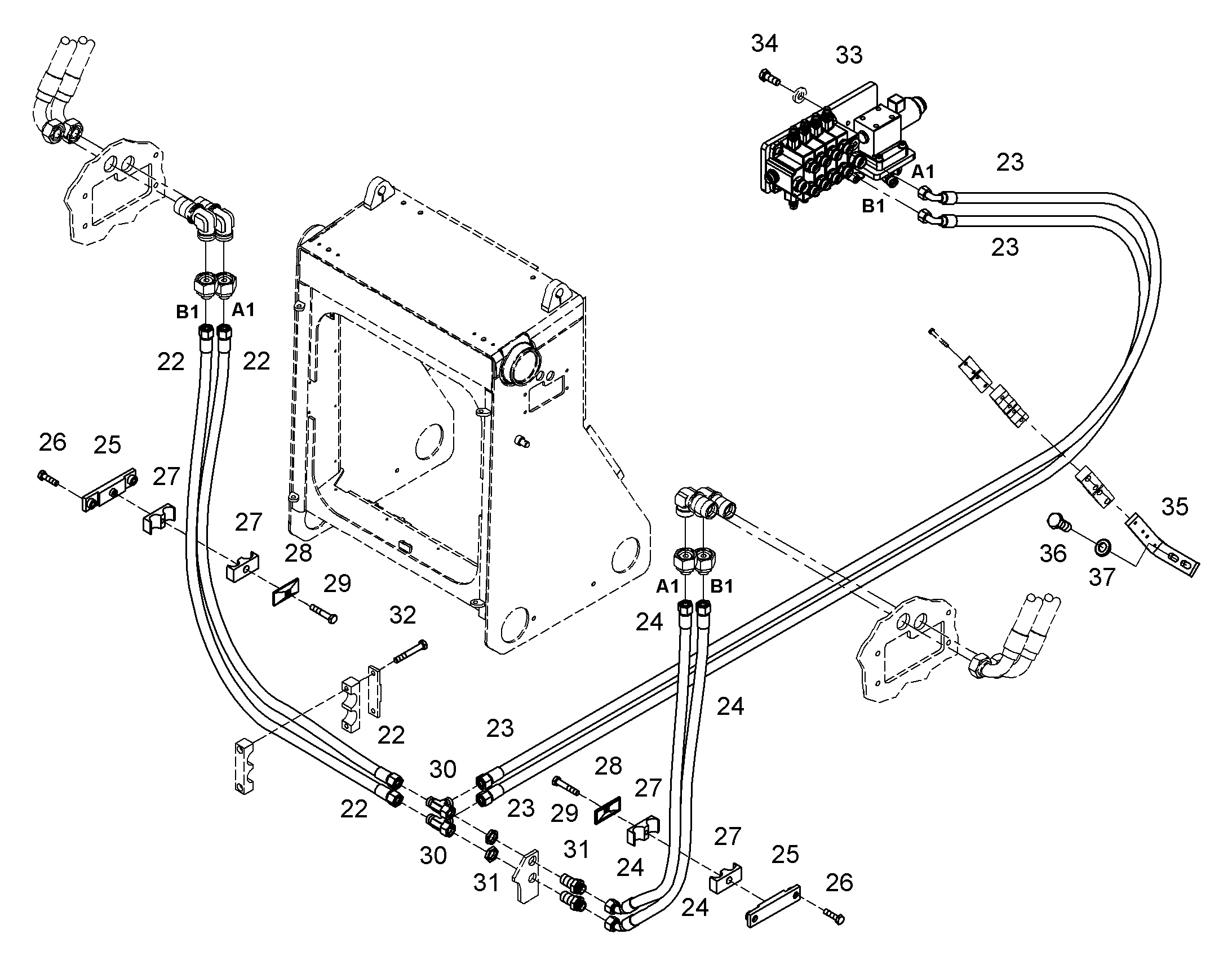 ШЛАНГ 12X3650 10343620 LIEBHERR