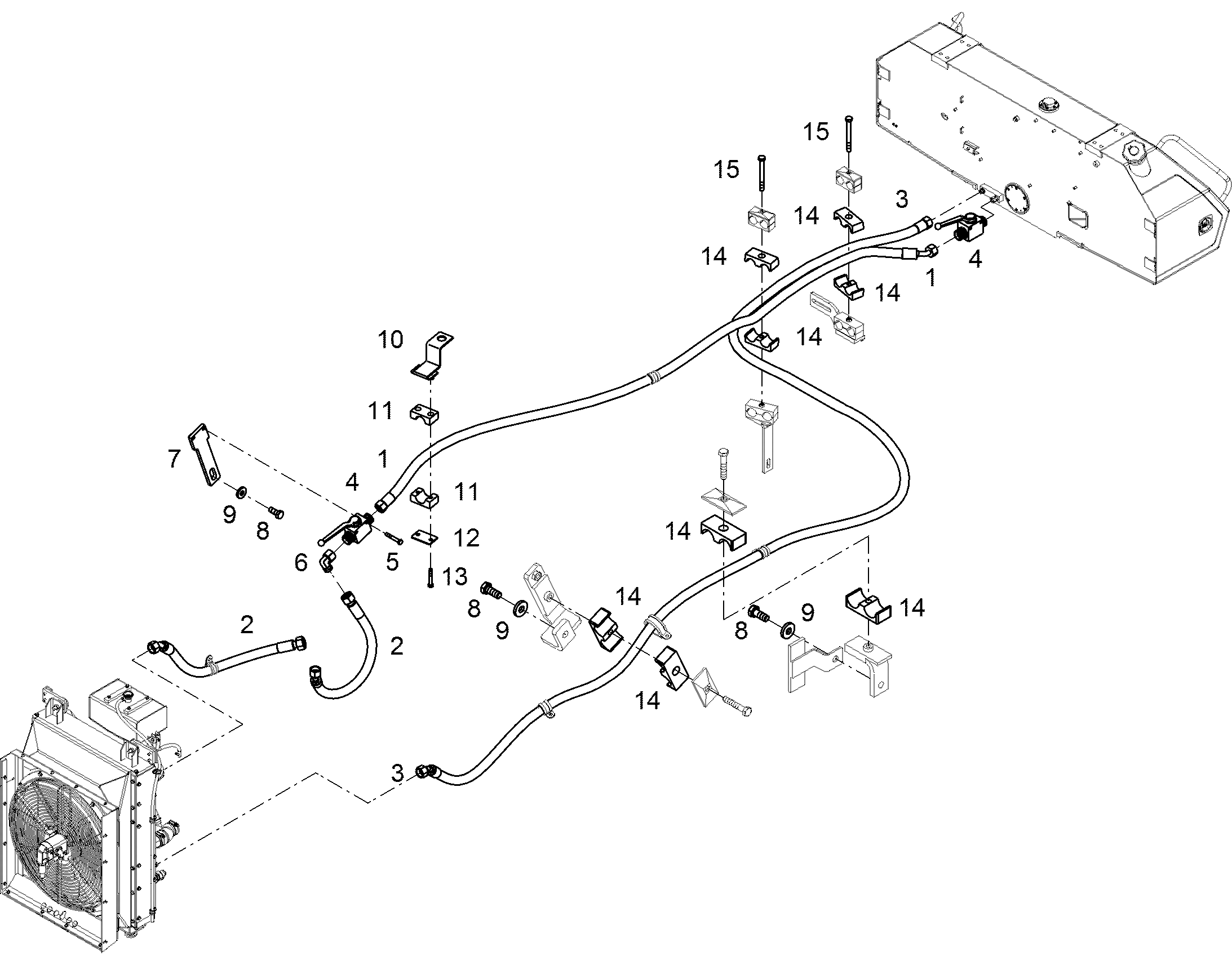 ШЛАНГ ТОПЛИВНЫЙ 12X3200 10295347 LIEBHERR