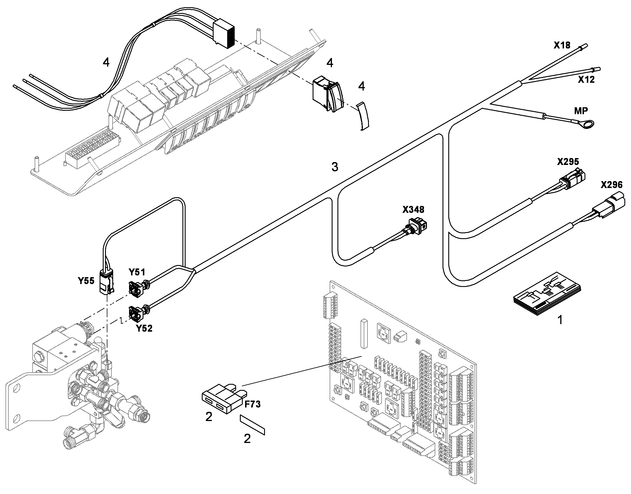 СХЕМА КОММУТАЦИОННАЯ E-STLPL 10307403 LIEBHERR
