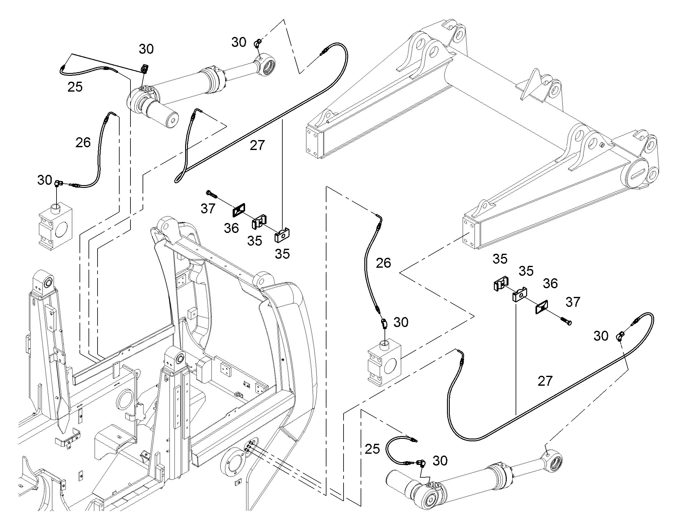 ШЛАНГ ВЫСОКОГО ДАВЛЕНИЯ 4X530 10410955 LIEBHERR
