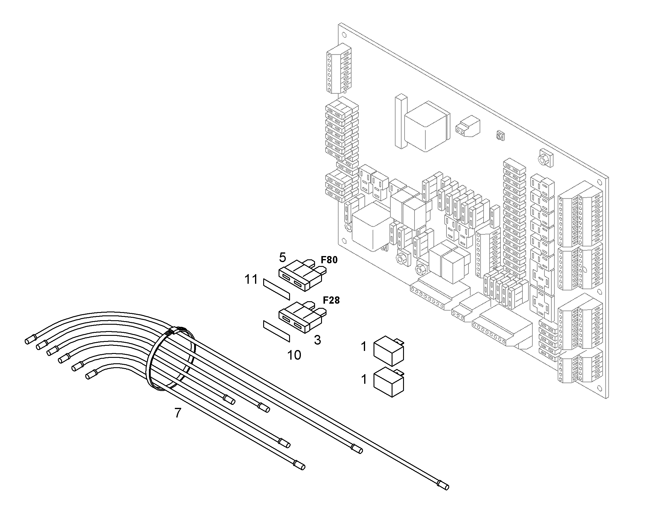 НАКЛЕЙКА F80 7,5A 52mmX16mm 9403860 LIEBHERR