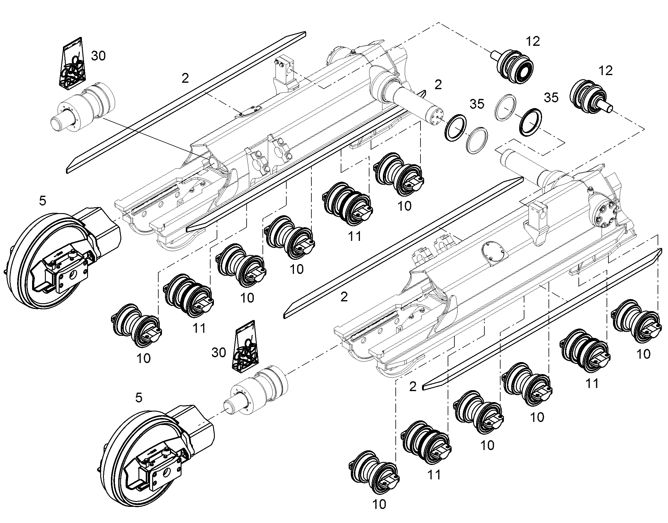 КАТОК ОПОРНЫЙ ОДНОРЕБОРДНЫЙ D6H 10450577 LIEBHERR