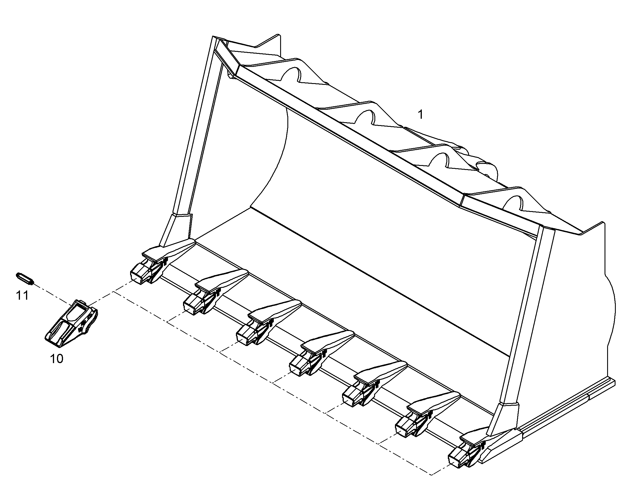 КОВШ ГРУЗОВОЙ 2500mm 2,3m³ 10303976 LIEBHERR