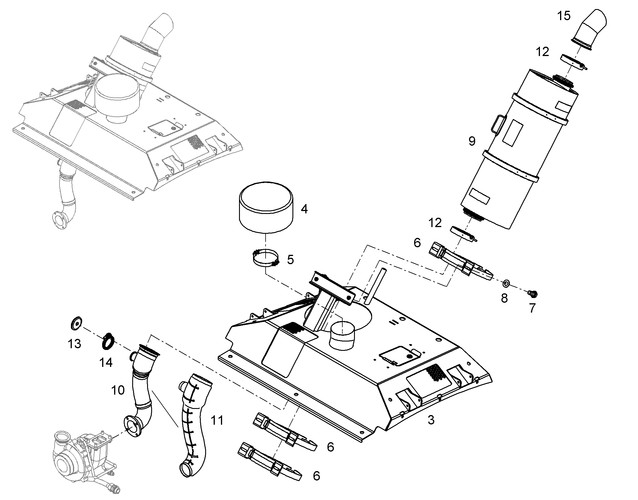 ШЛАНГ ОТХОДЯЩИХ ГАЗОВ 10306244 LIEBHERR