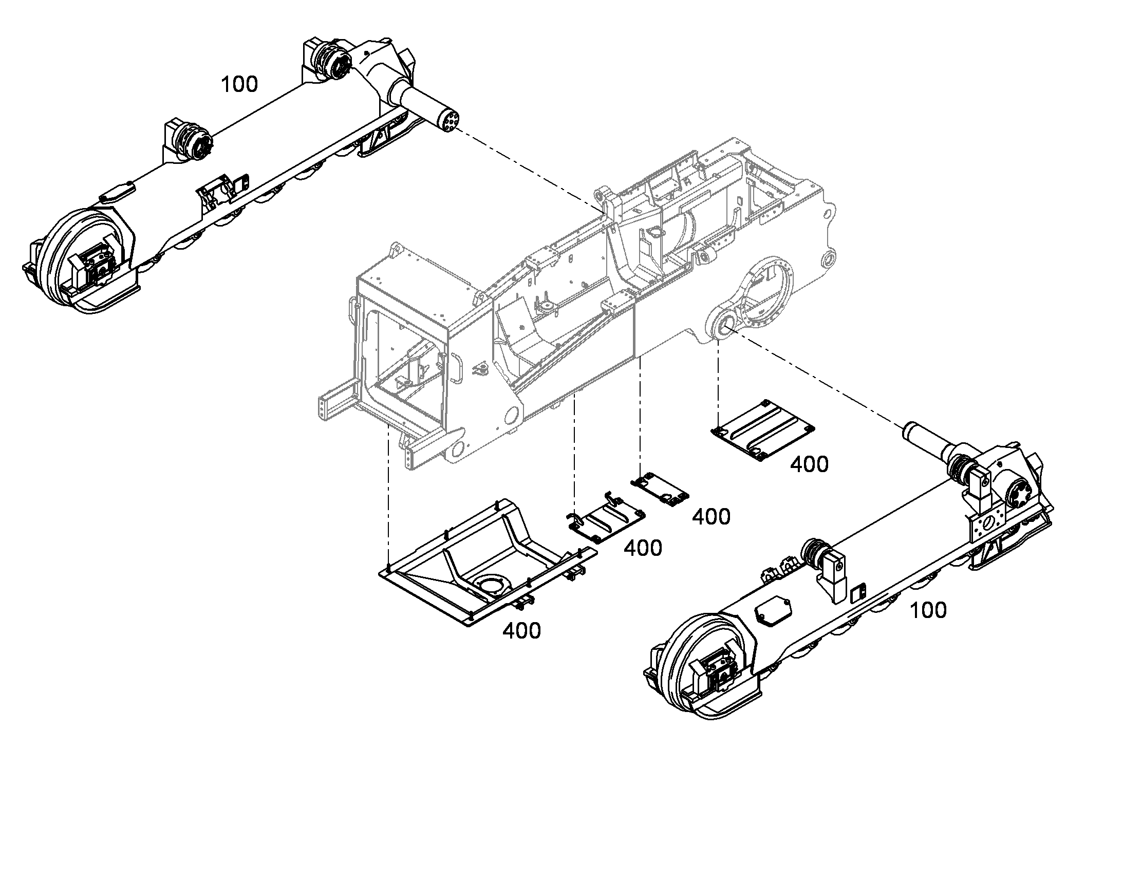 ТЕЛЕЖКИ ГУСЕНИЧНЫЕ В СБОРЕ 10303913 LIEBHERR