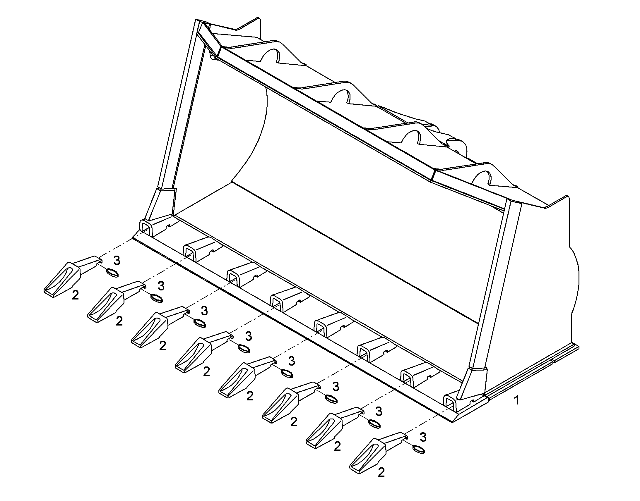 КОВШ ГРУЗОВОЙ 2500mm 2,3m³ 10306459 LIEBHERR