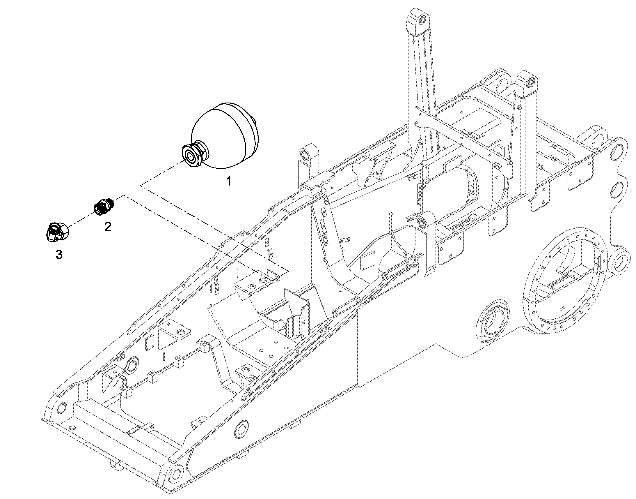 АККУМУЛЯТОР МЕМБРАННЫЙ 1l/200bar/8bar -25/100°C G 1/2 10454698 LIEBHERR