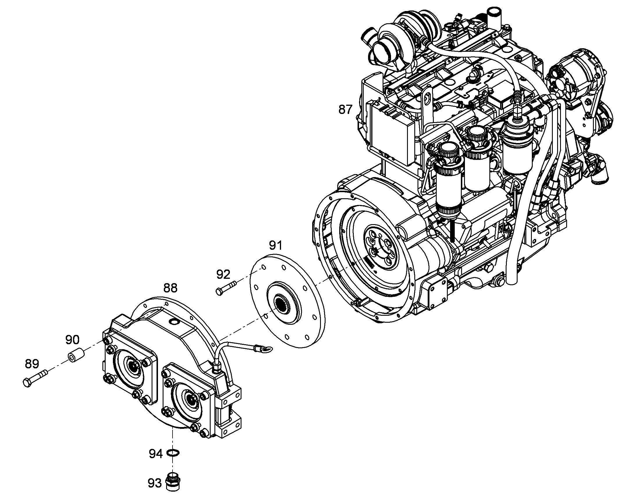 ДВИГАТЕЛЬ ДИЗЕЛЬНЫЙ 4045HT280 74 kW 10664961 LIEBHERR
