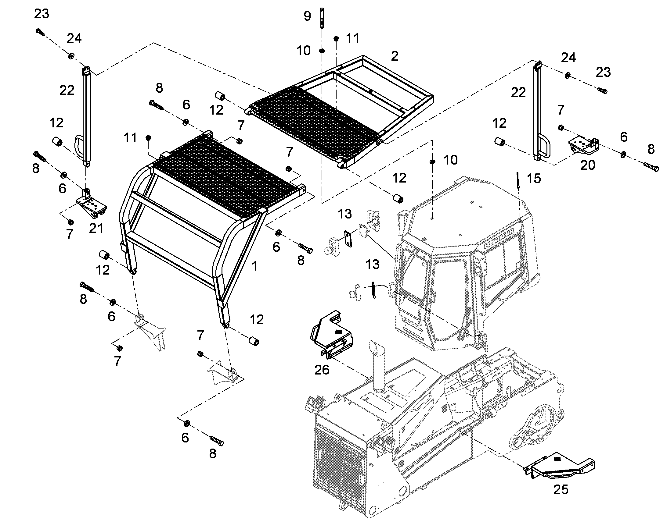 ПОДНОЖКА ЛЕВАЯ 10307565 LIEBHERR