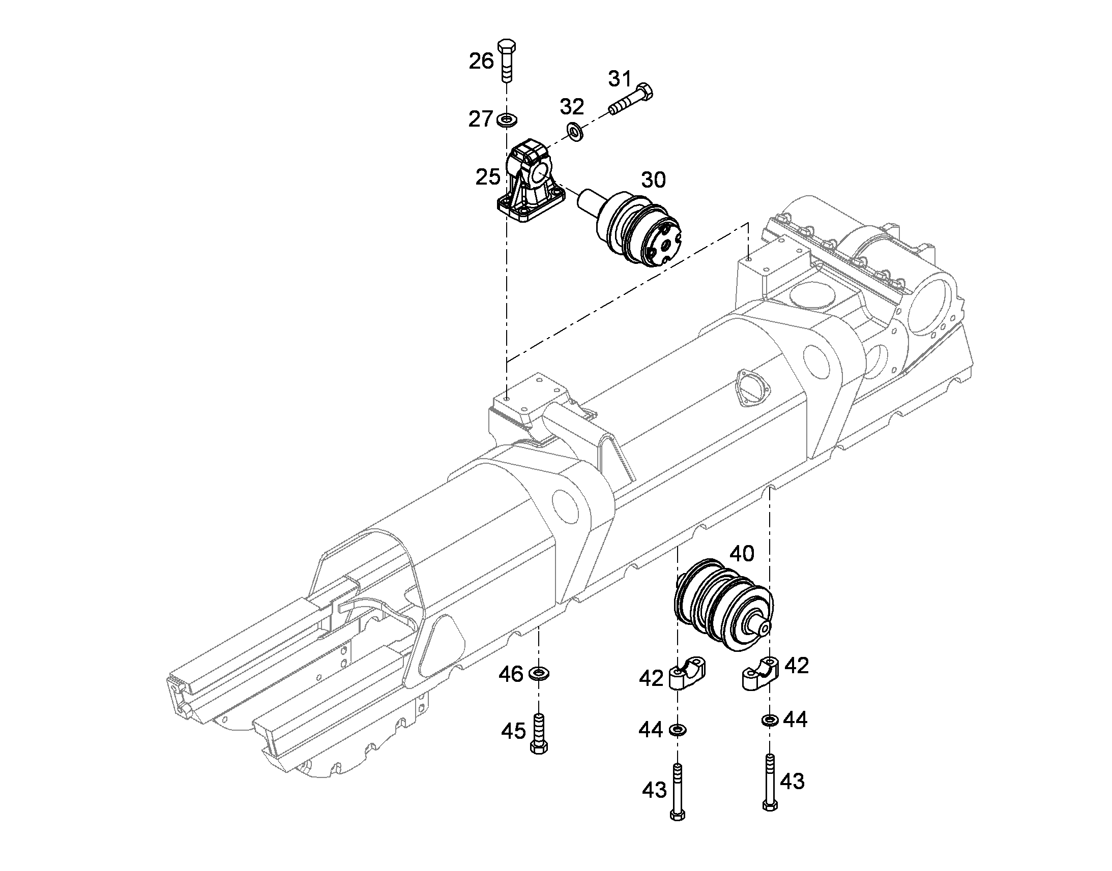 КАТОК ОПОРНЫЙ ДВУХРЕБОРДНЫЙ D8N 10429669 LIEBHERR