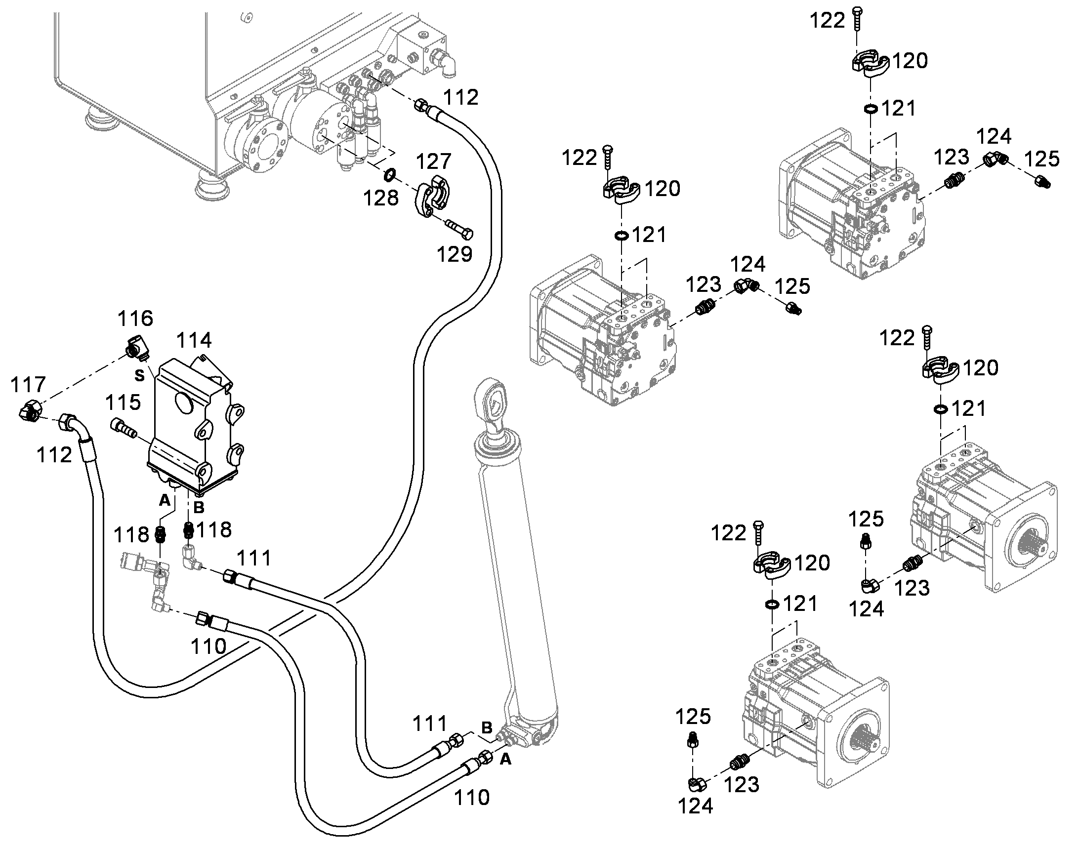 ШЛАНГ 6X2550 10424446 LIEBHERR
