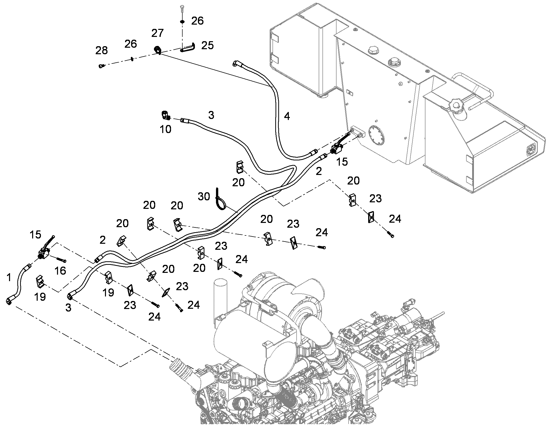 ШЛАНГ ТОПЛИВНЫЙ 12X2750 10429221 LIEBHERR