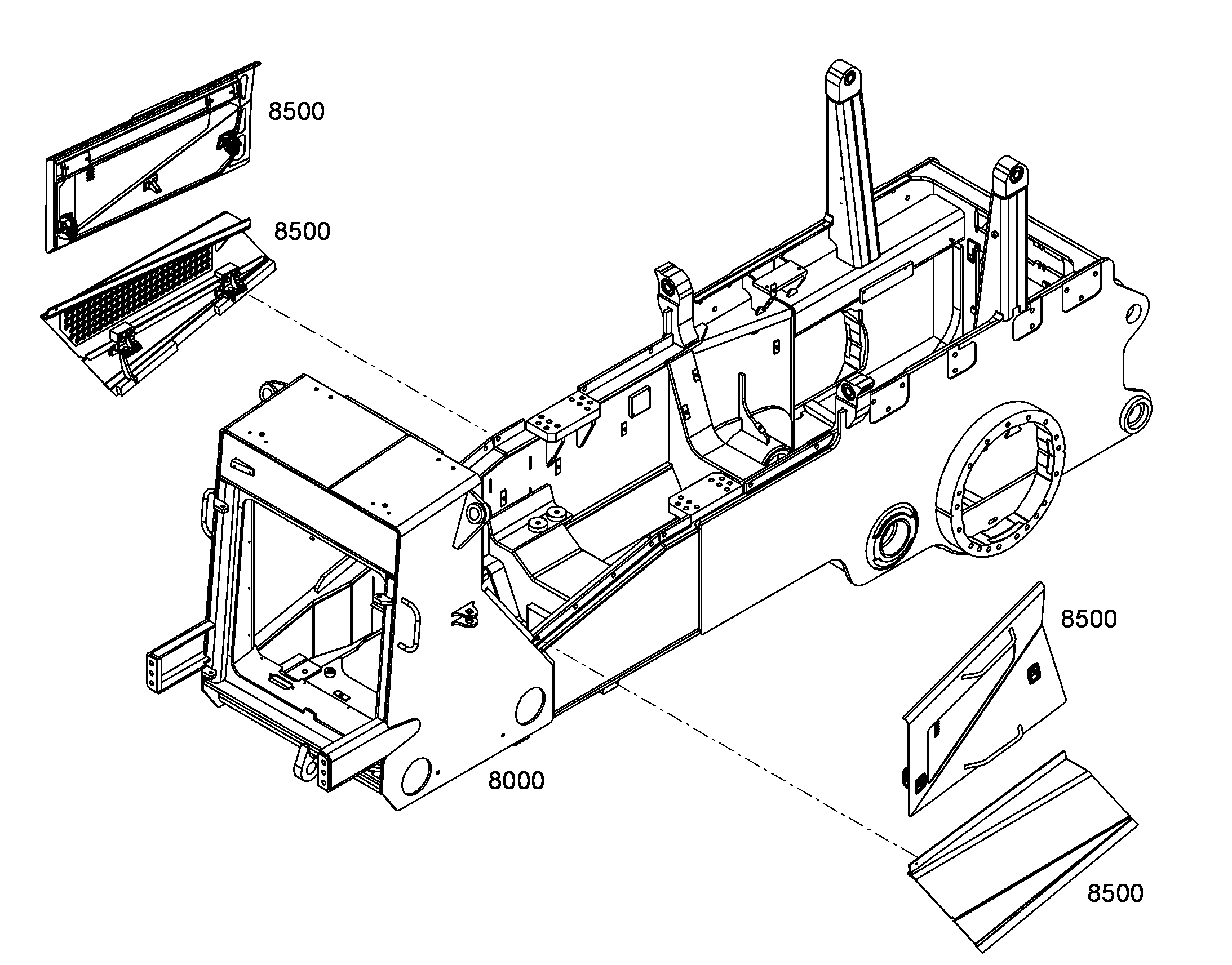ОБЛИЦОВКА В СБОРЕ 10315967 LIEBHERR