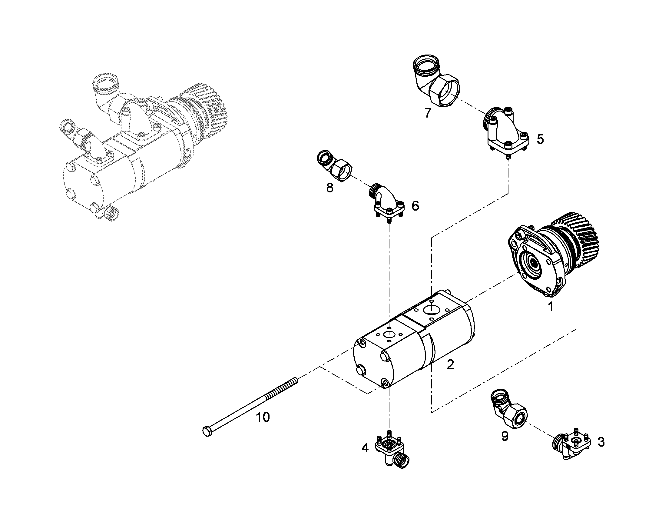 НАСОС ШЕСТЕРЕННЫЙ ДВОЙНОЙ 10354189 LIEBHERR