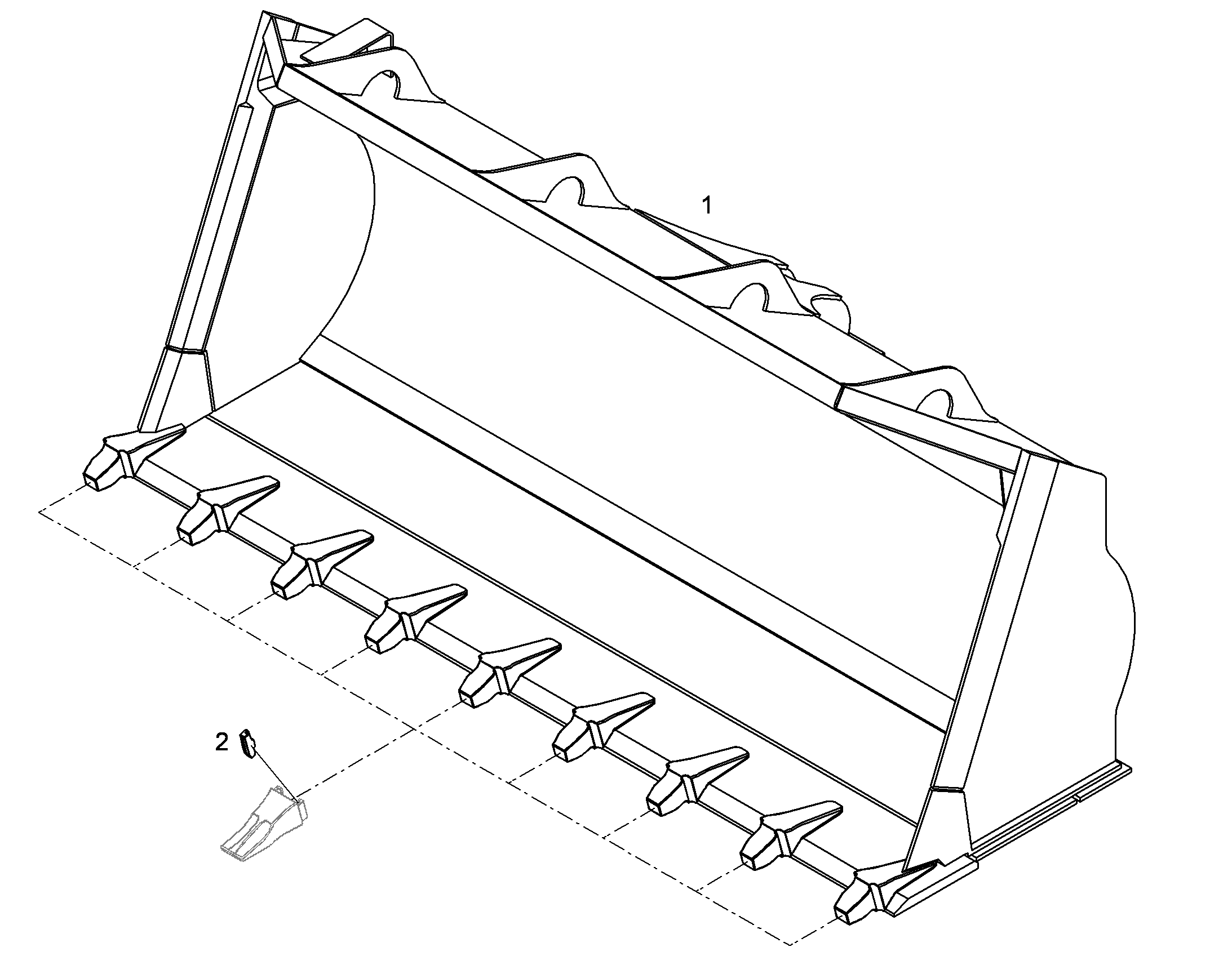КОВШ ГРУЗОВОЙ 2310mm 1,2m³ 10308557 LIEBHERR