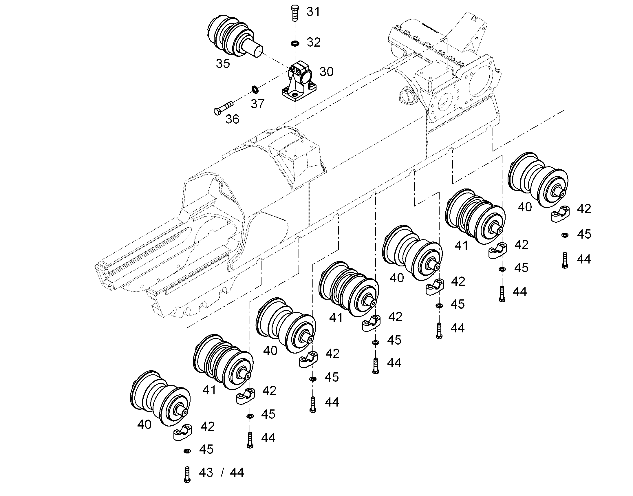 РОЛИК ПОДДЕРЖИВАЮЩИЙ D9N 10292136 LIEBHERR