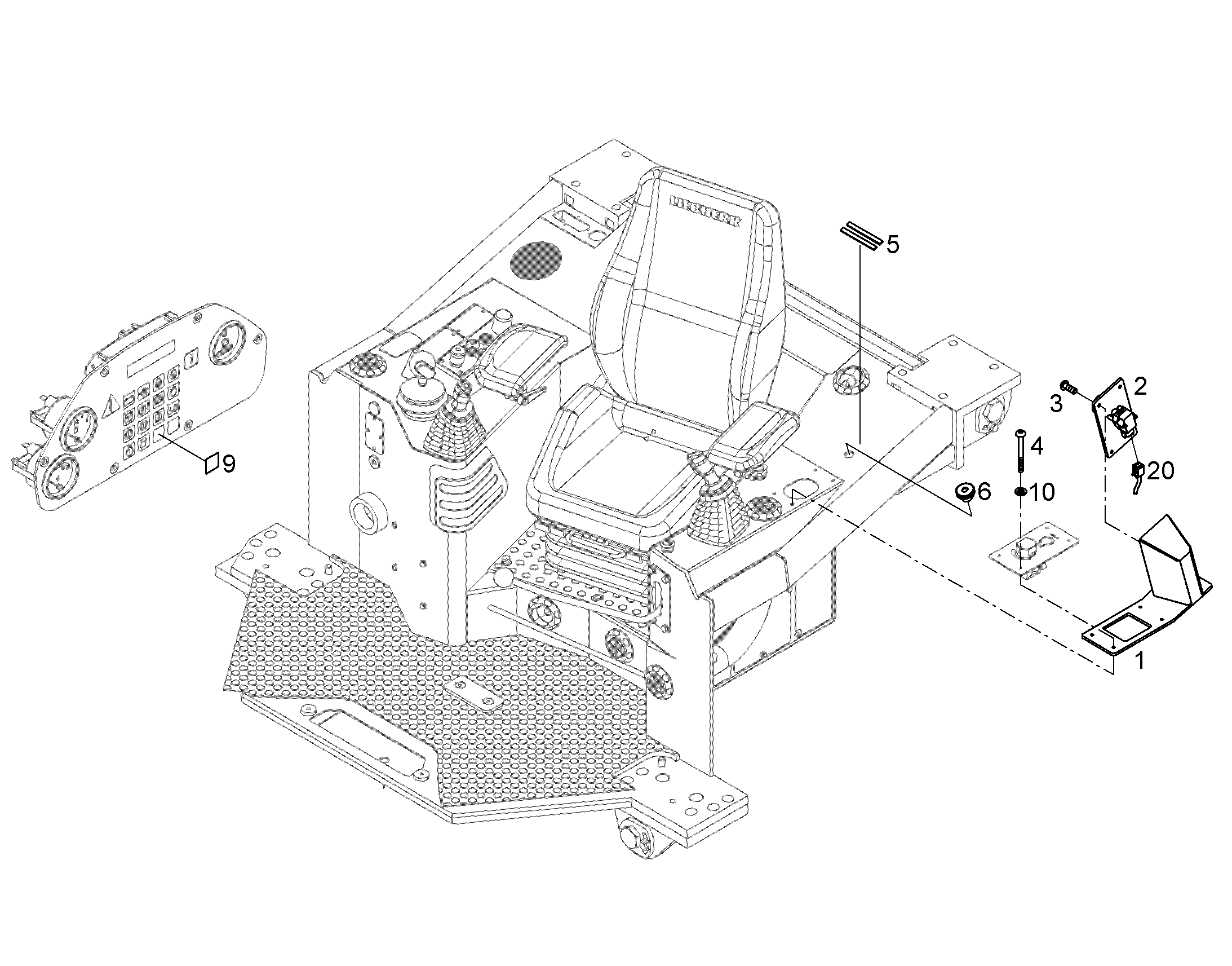 НАКЛЕЙКА 10313331 LIEBHERR
