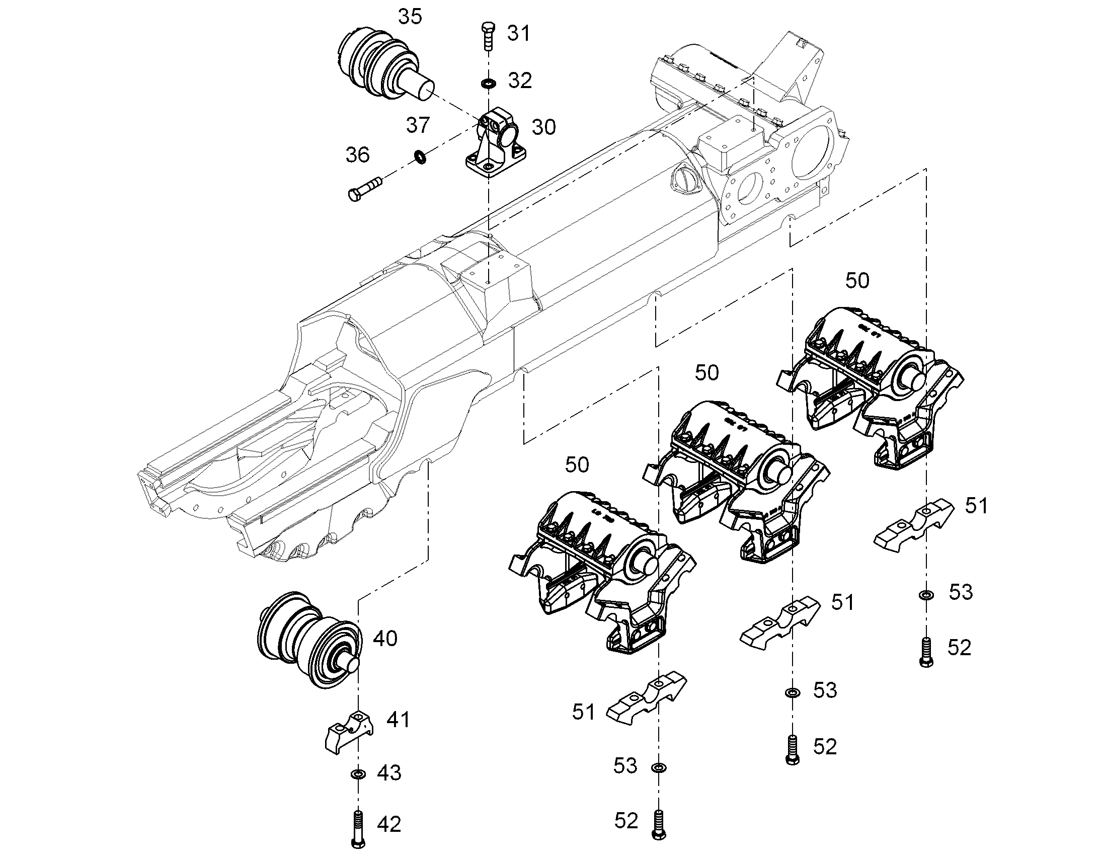 КАТОК ОПОРНЫЙ ОДНОРЕБОРДНЫЙ D9N-HD 11081596 LIEBHERR