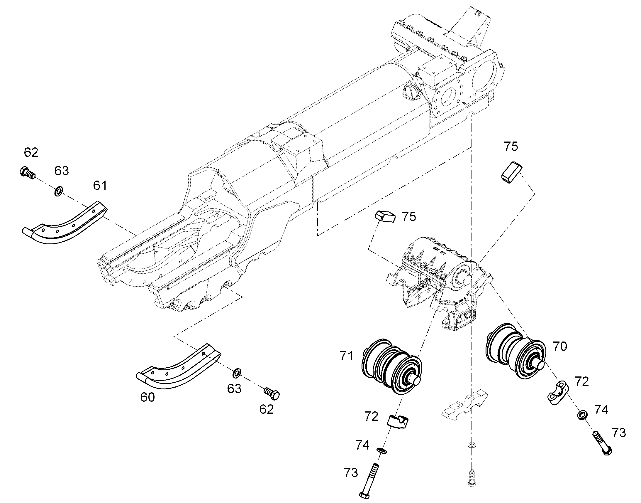 КАТОК ОПОРНЫЙ ДВУХРЕБОРДНЫЙ D9N-HD 11081597 LIEBHERR