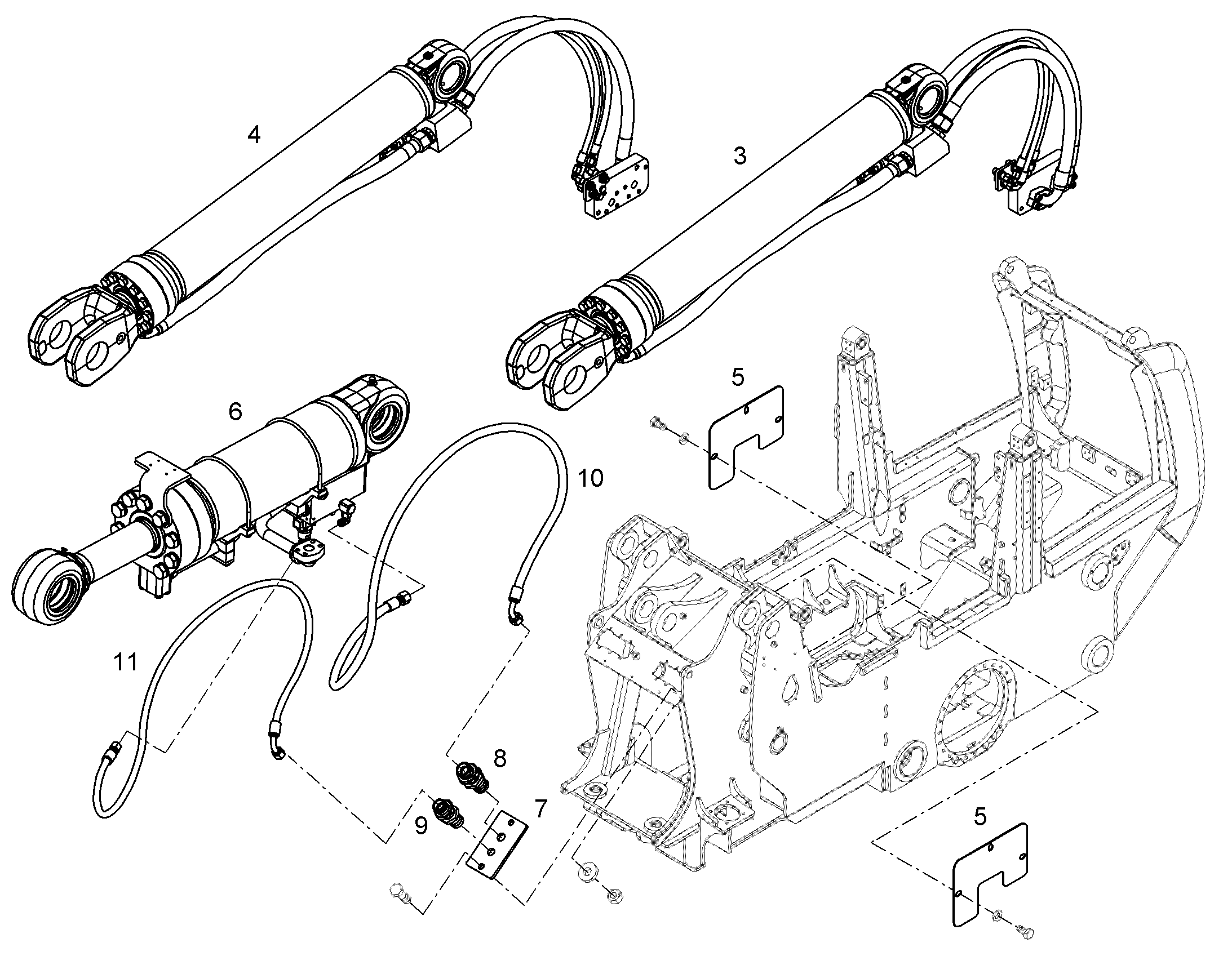 ПОДЪЕМНЫЙ ЦИЛИНДР СЛЕВА 10322405 LIEBHERR
