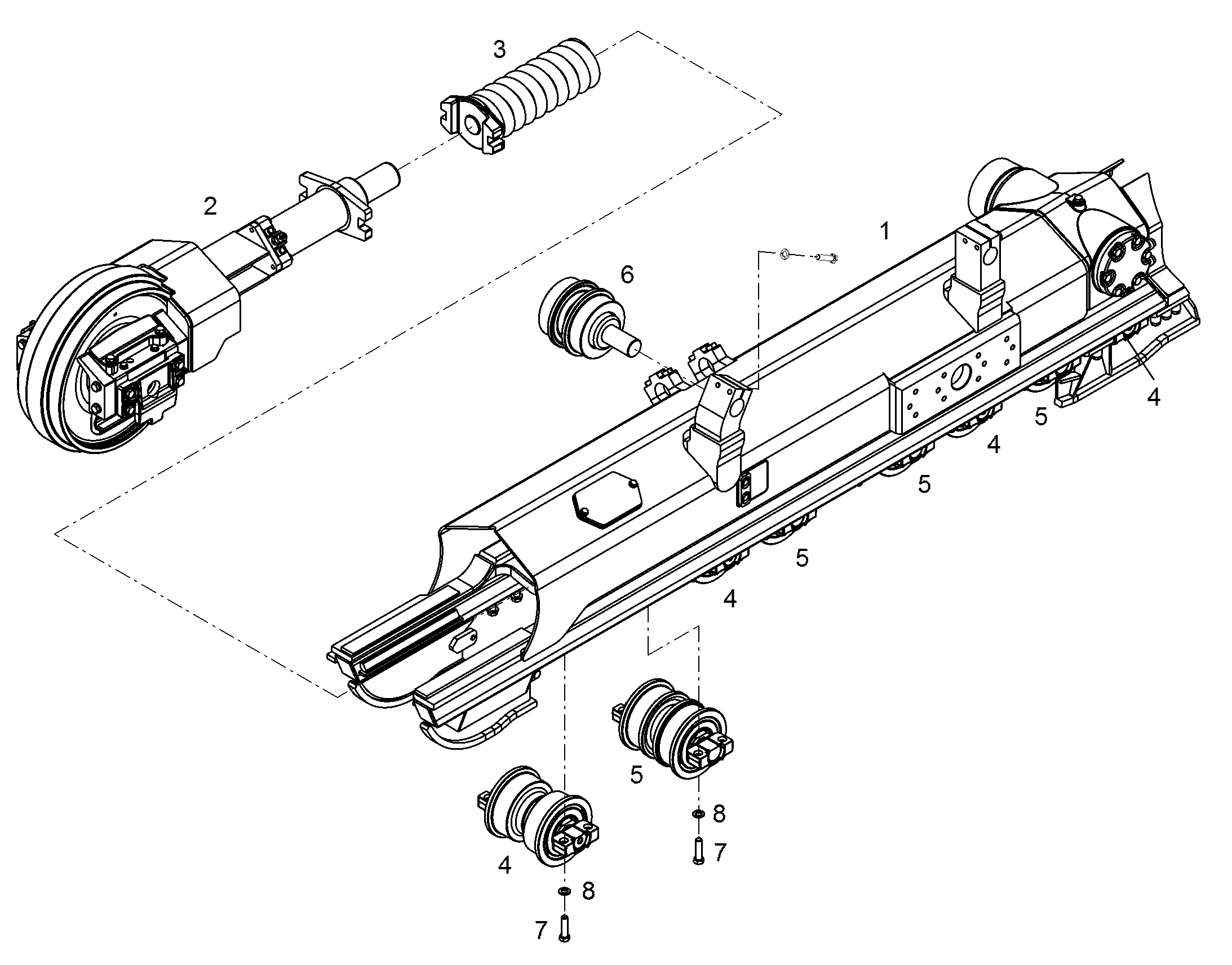 РОЛИК ПОДДЕРЖИВАЮЩИЙ D5H 11088536 LIEBHERR