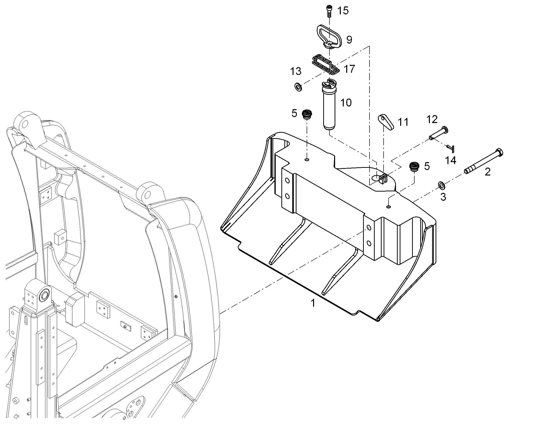 РУЧКА 140mm 10322677 LIEBHERR