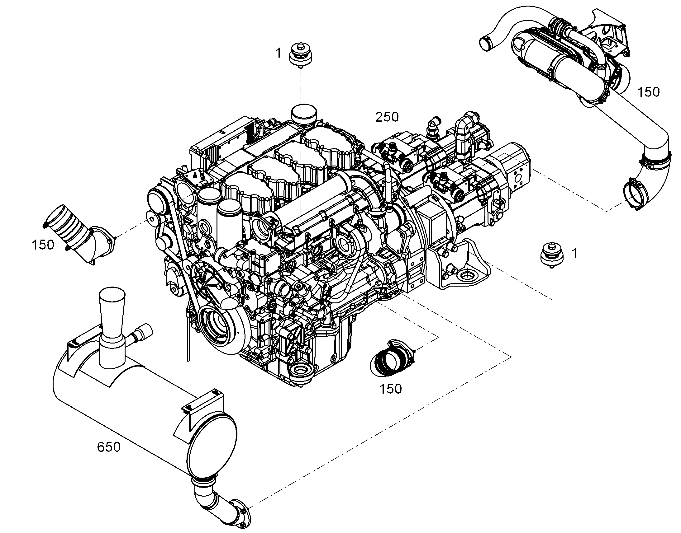 ВЫХЛОПНАЯ СИСТЕМА 10321424 LIEBHERR