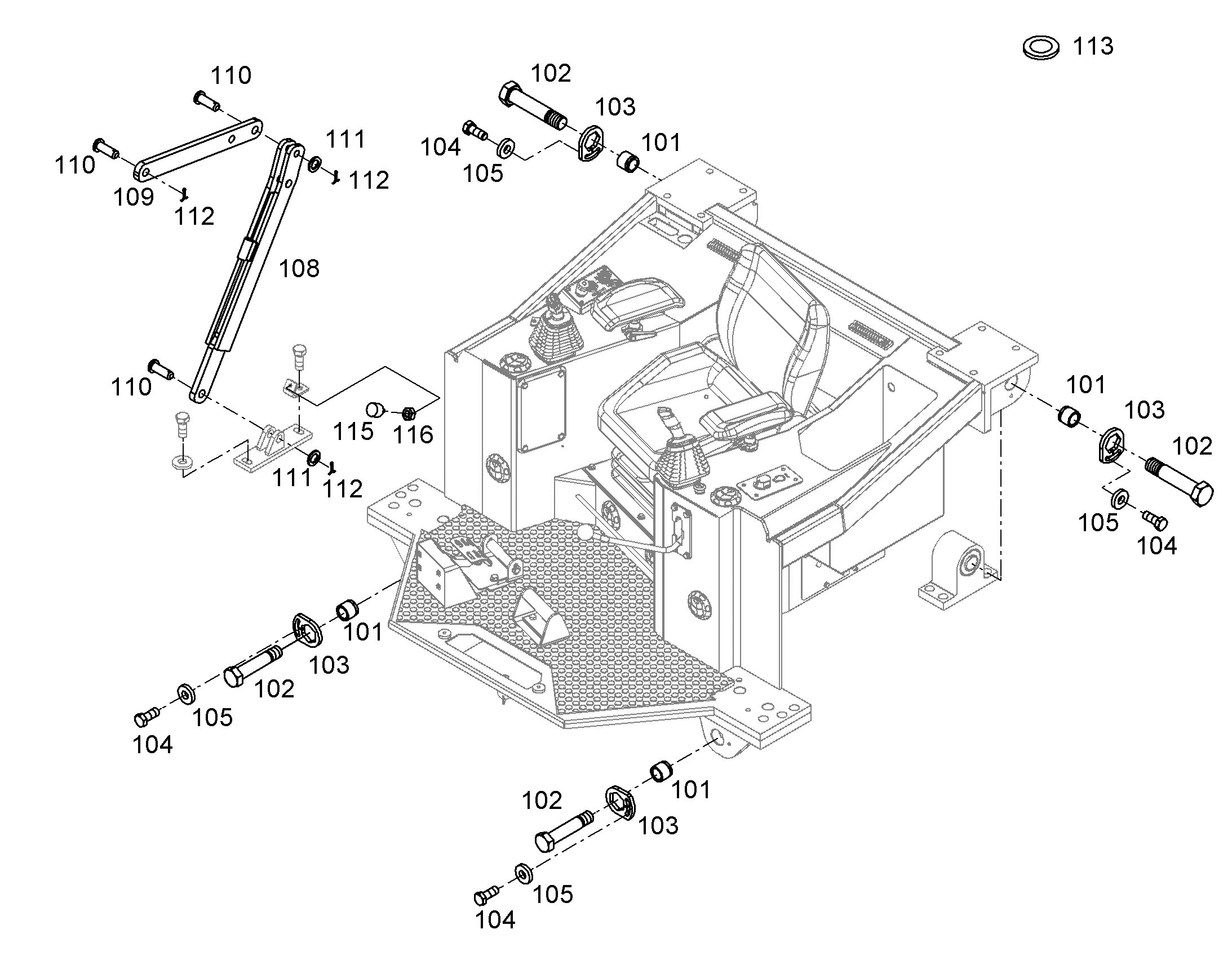 SUPPORT BOTTOM 10321929 LIEBHERR