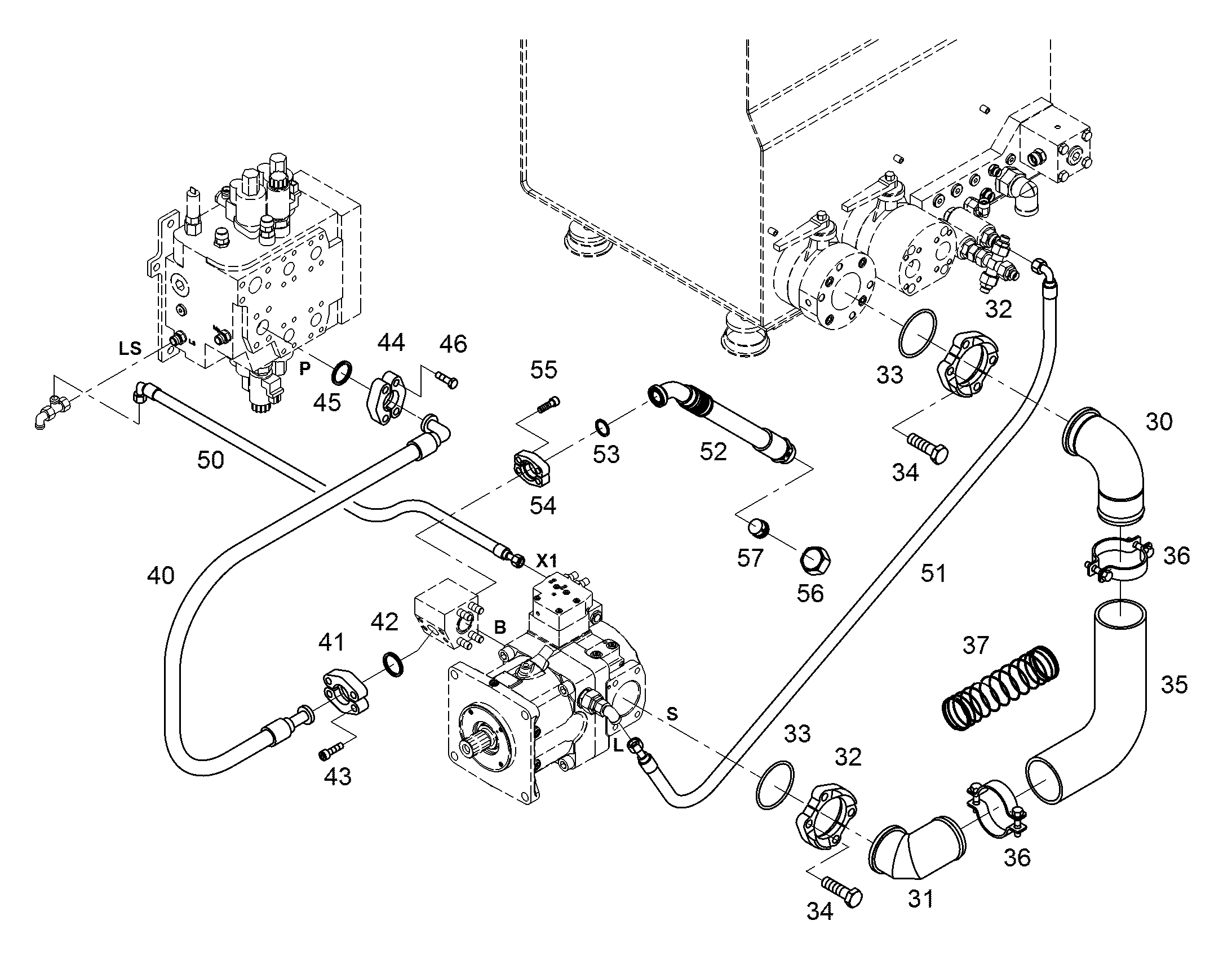 ШЛАНГ 32X600 11113487 LIEBHERR