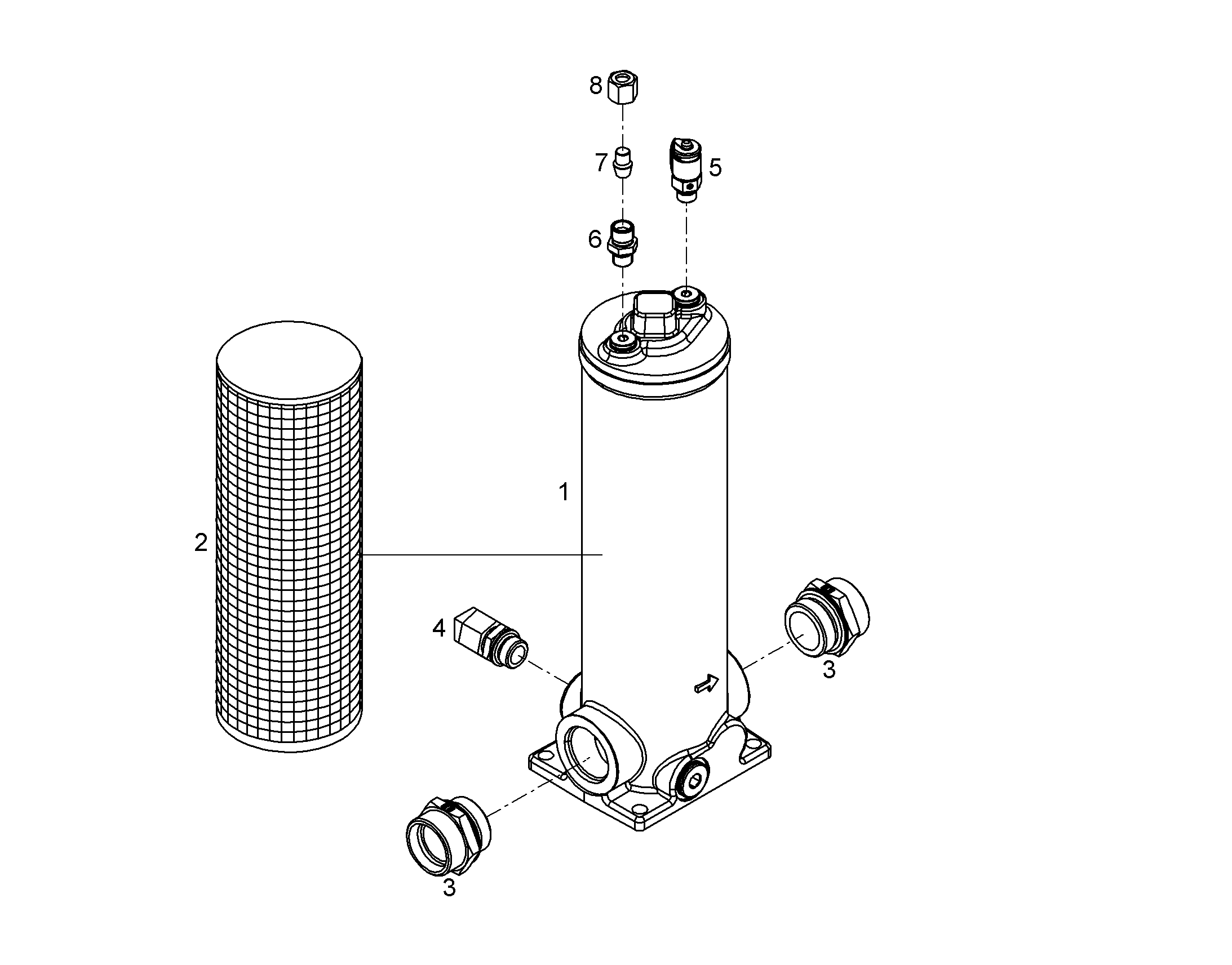ФИЛЬТРУЮЩИЙ ЭЛЕМЕНТ 10µm 10814495 LIEBHERR