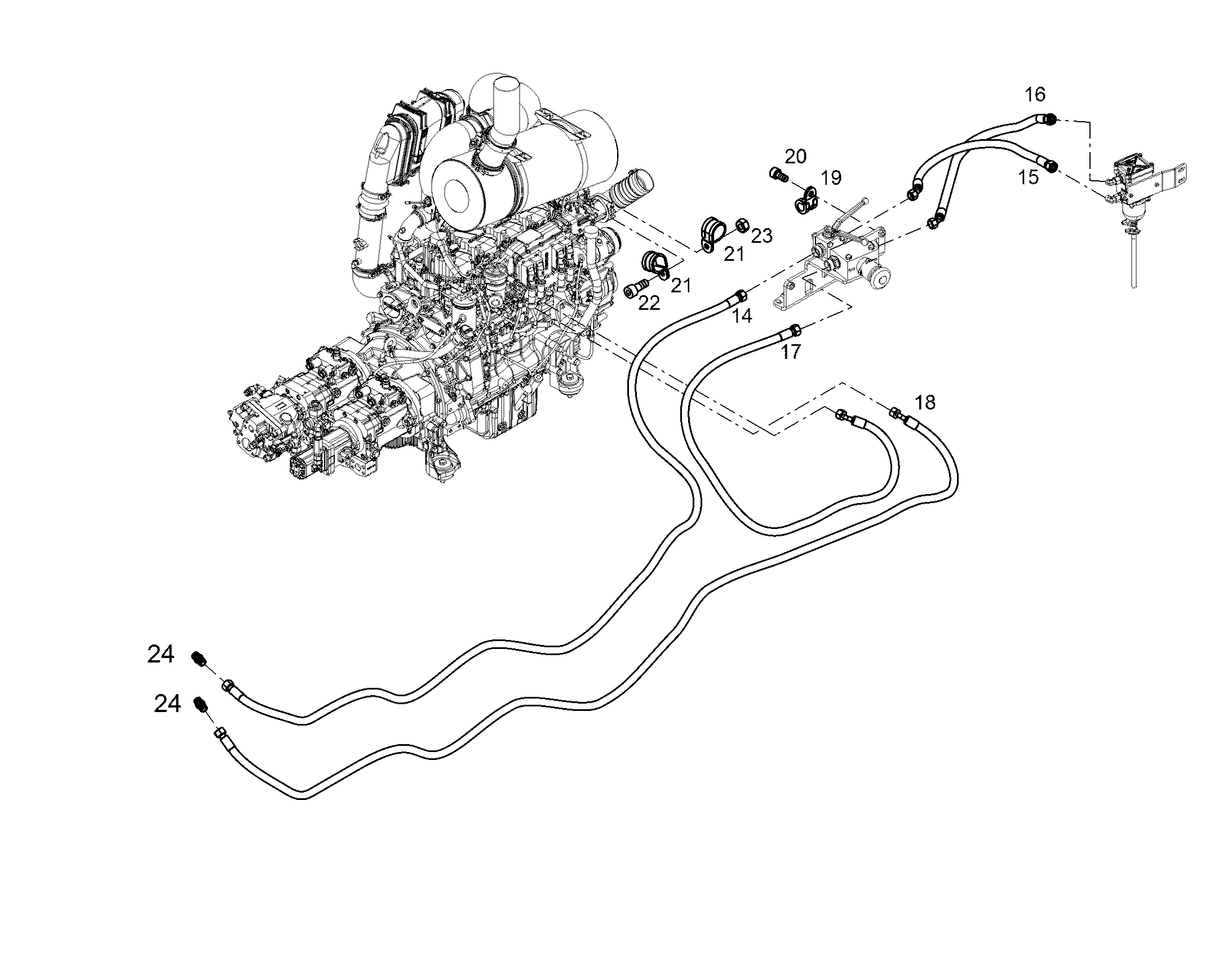 ШЛАНГ ТОПЛИВНЫЙ 12X700 11060013 LIEBHERR