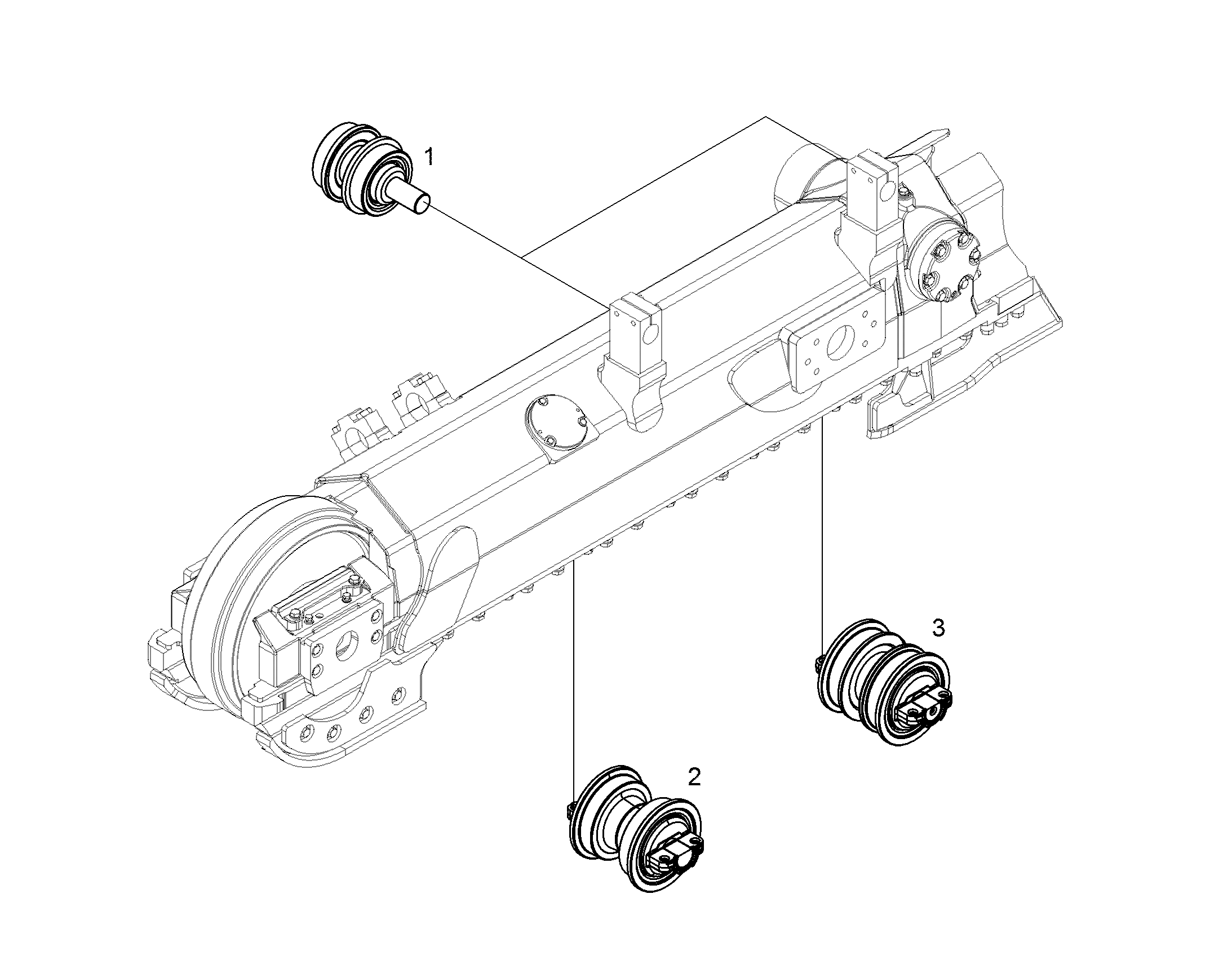 КАТОК ОПОРНЫЙ ДВУХРЕБОРДНЫЙ D6H 10451286 LIEBHERR