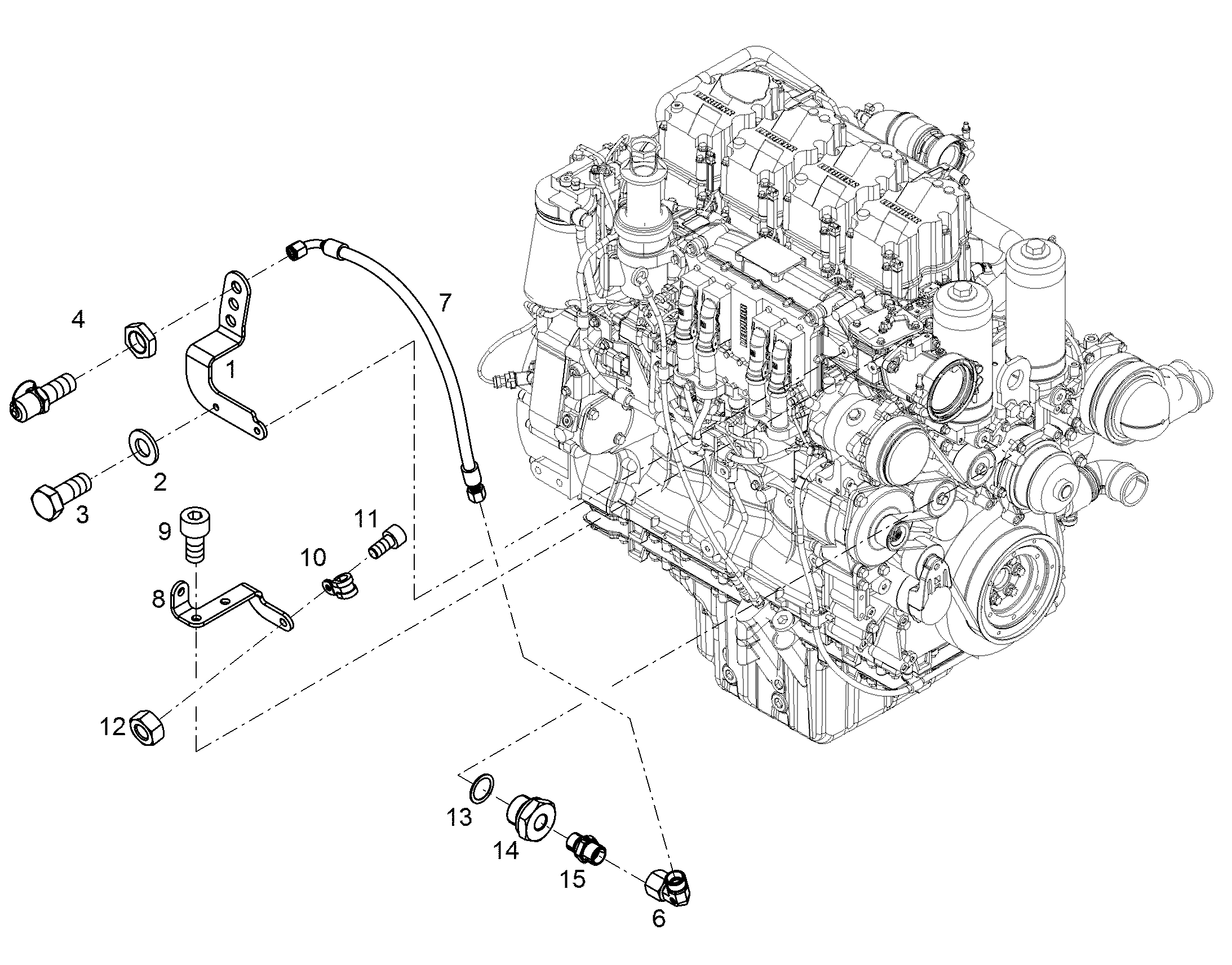 ШТУЦЕР ПЕРЕХОДНОЙ M24X1,5/M14X1,5 93511921 LIEBHERR