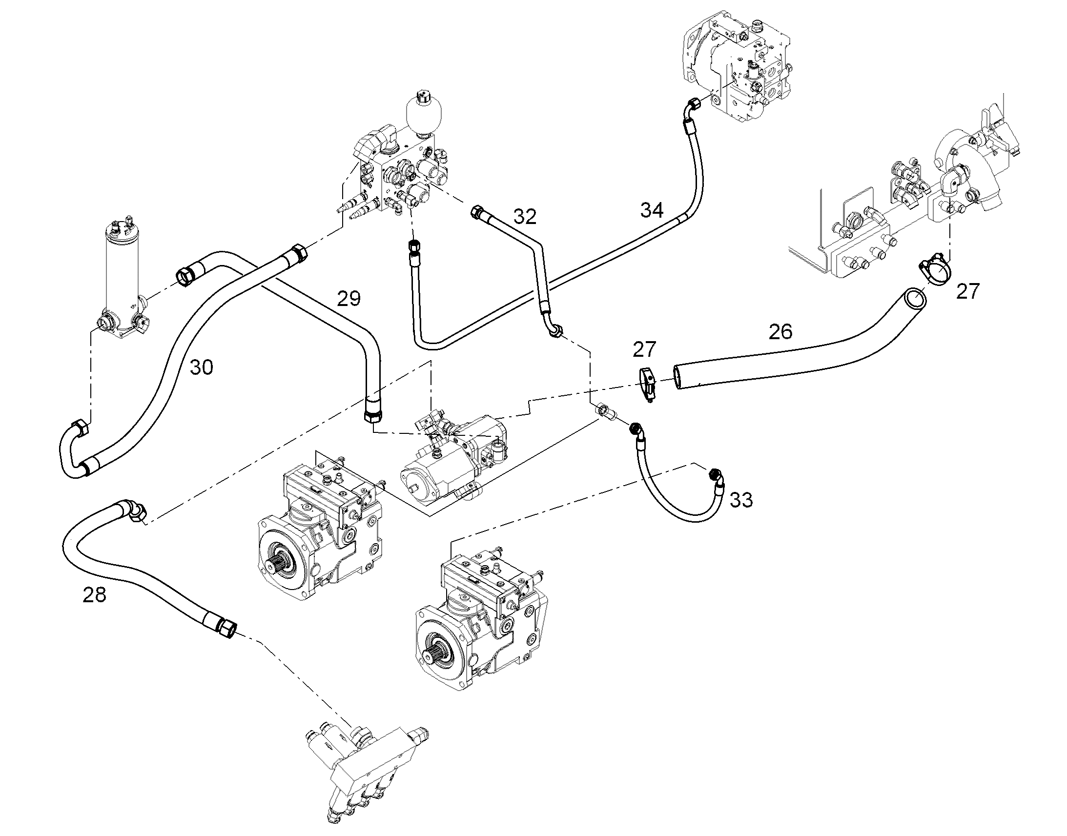 ШЛАНГ 25X600 10493658 LIEBHERR