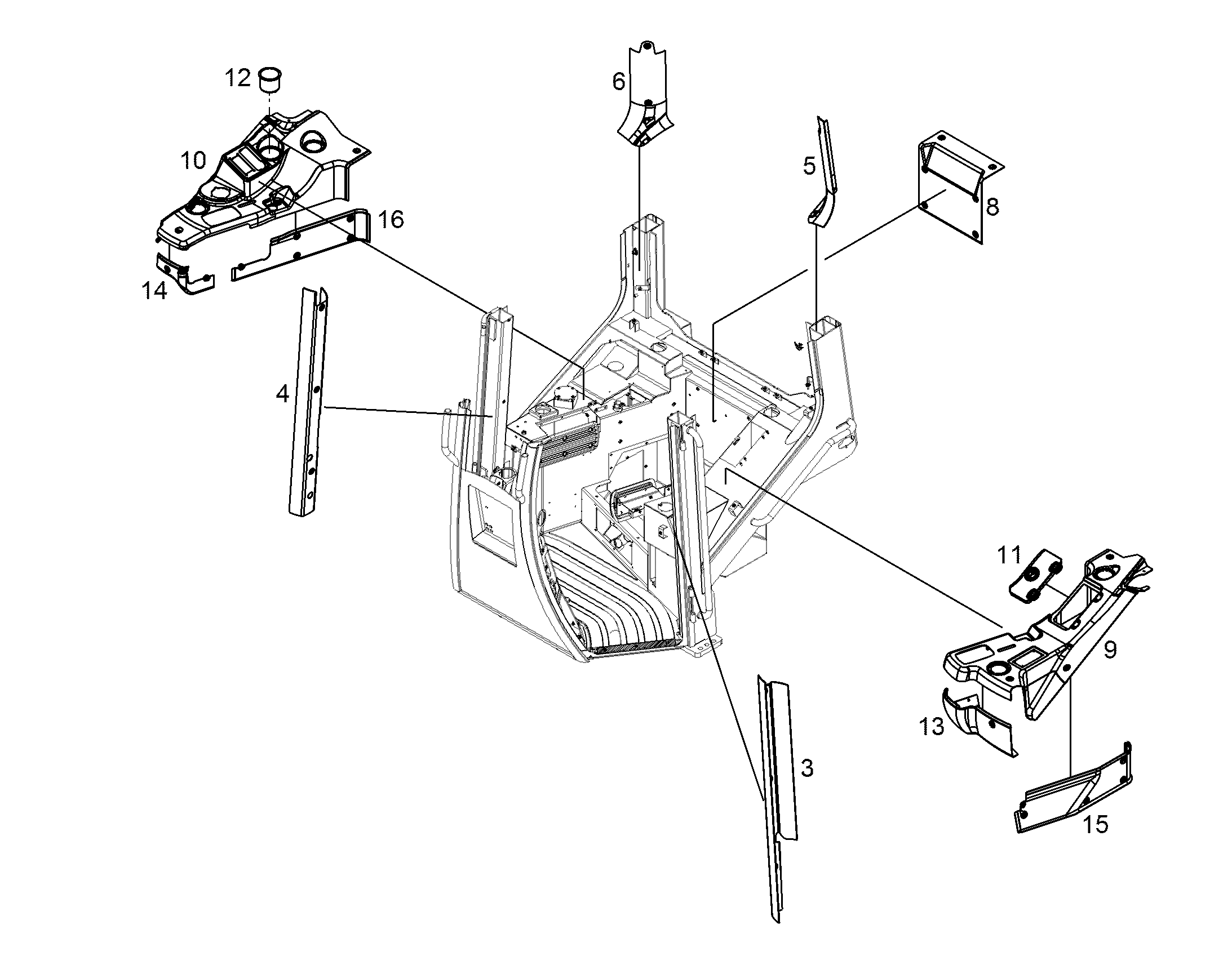 ОБШИВКА ЛЕВАЯ 10318592 LIEBHERR