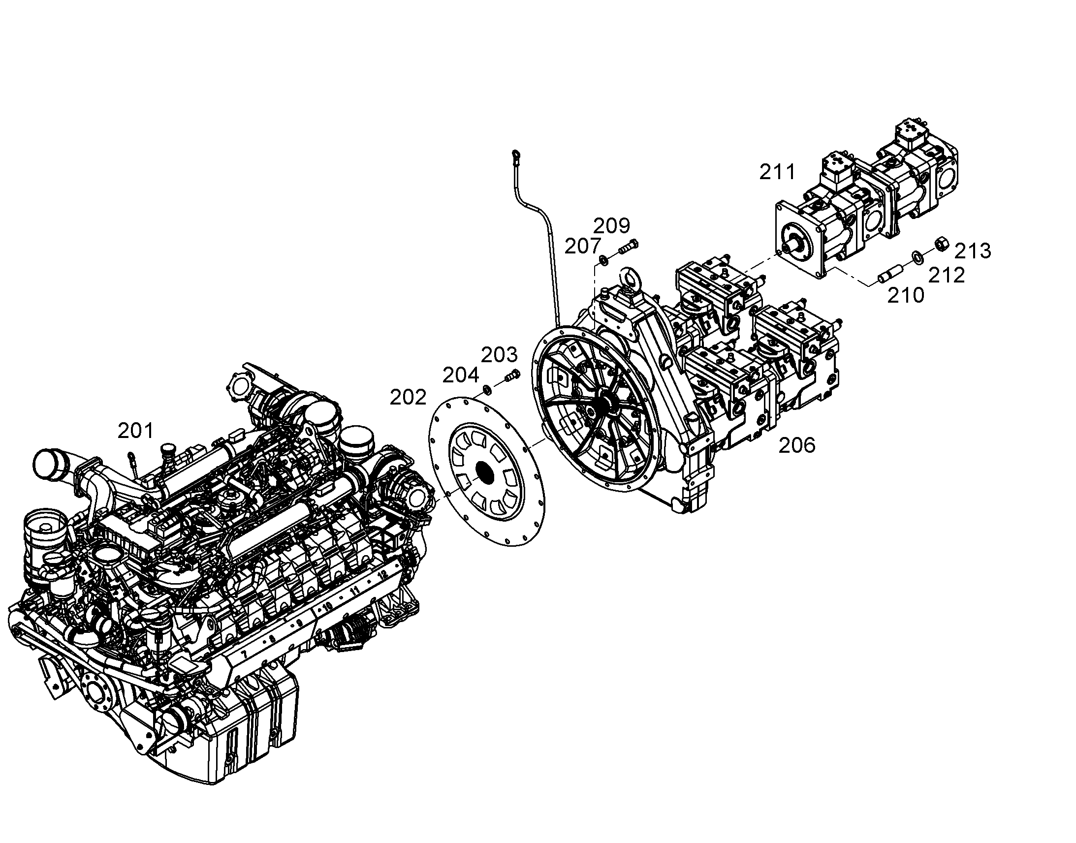 НАСОС С ПЕРЕМЕННЫМ ШАГОМ A11+A11 190+190cm³/U 11110747 LIEBHERR