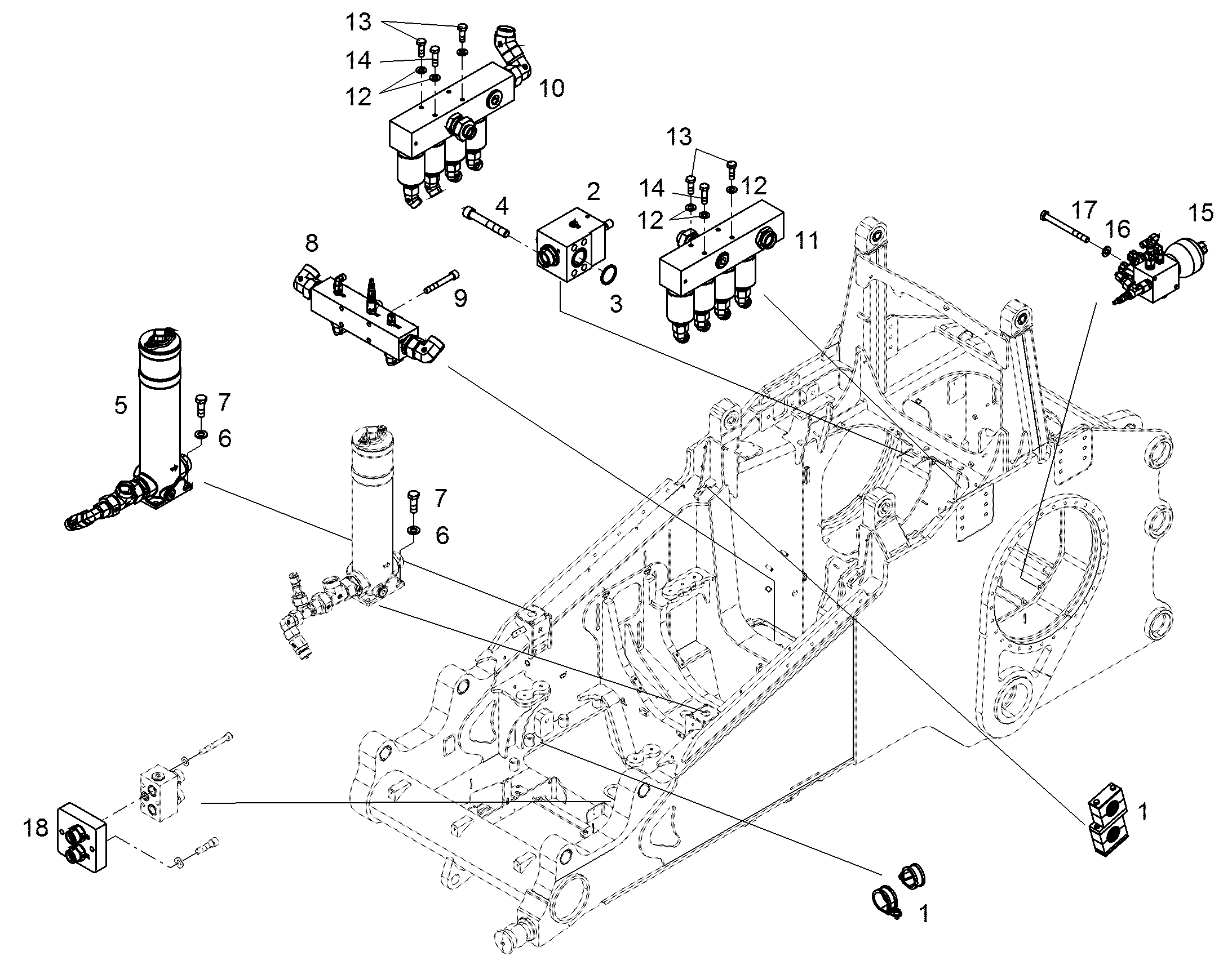 ЗАЖИМЫ ГИДРОПР. МЕХ. ПЕРЕДВ. INFOR-LN-STRUKTUR 10320346 LIEBHERR