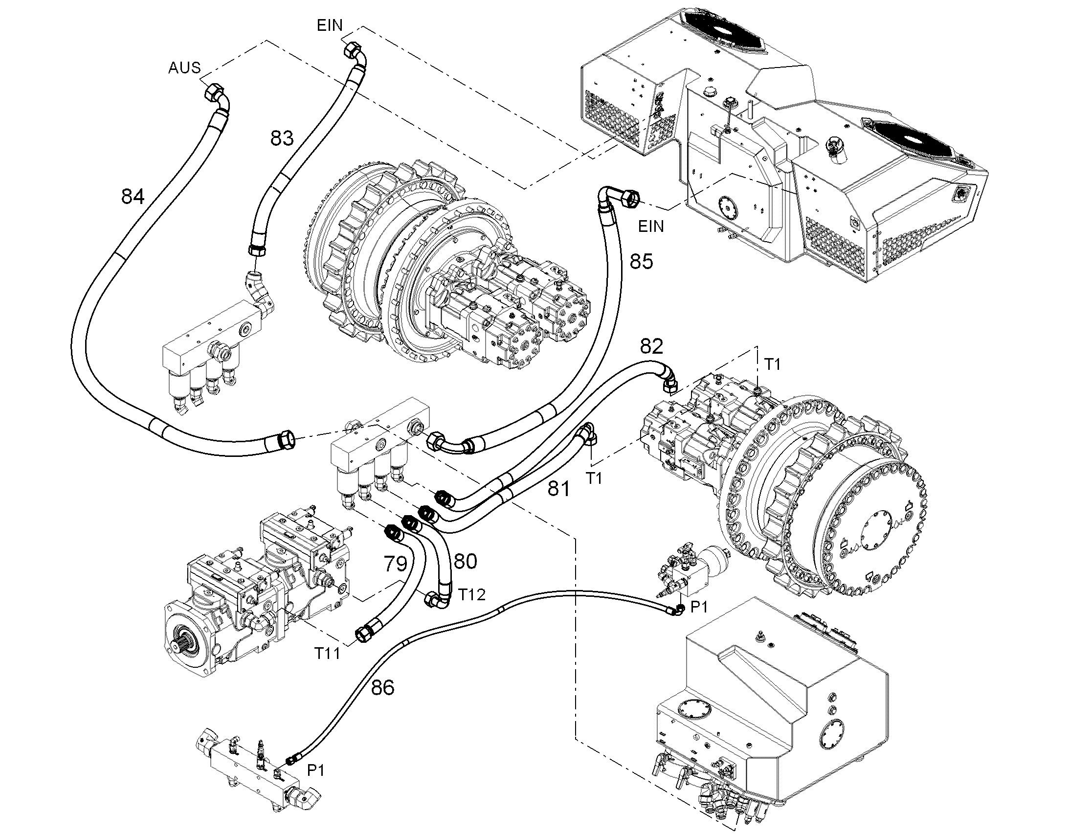 ШЛАНГ 25X550 11117871 LIEBHERR