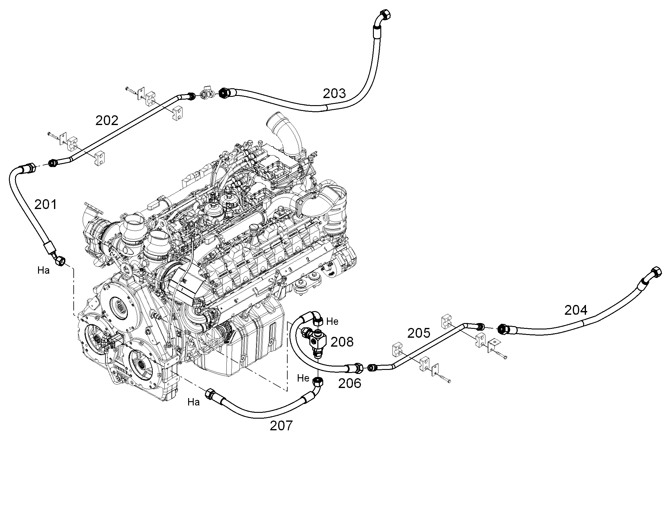 ШЛАНГ 12X600 11117927 LIEBHERR