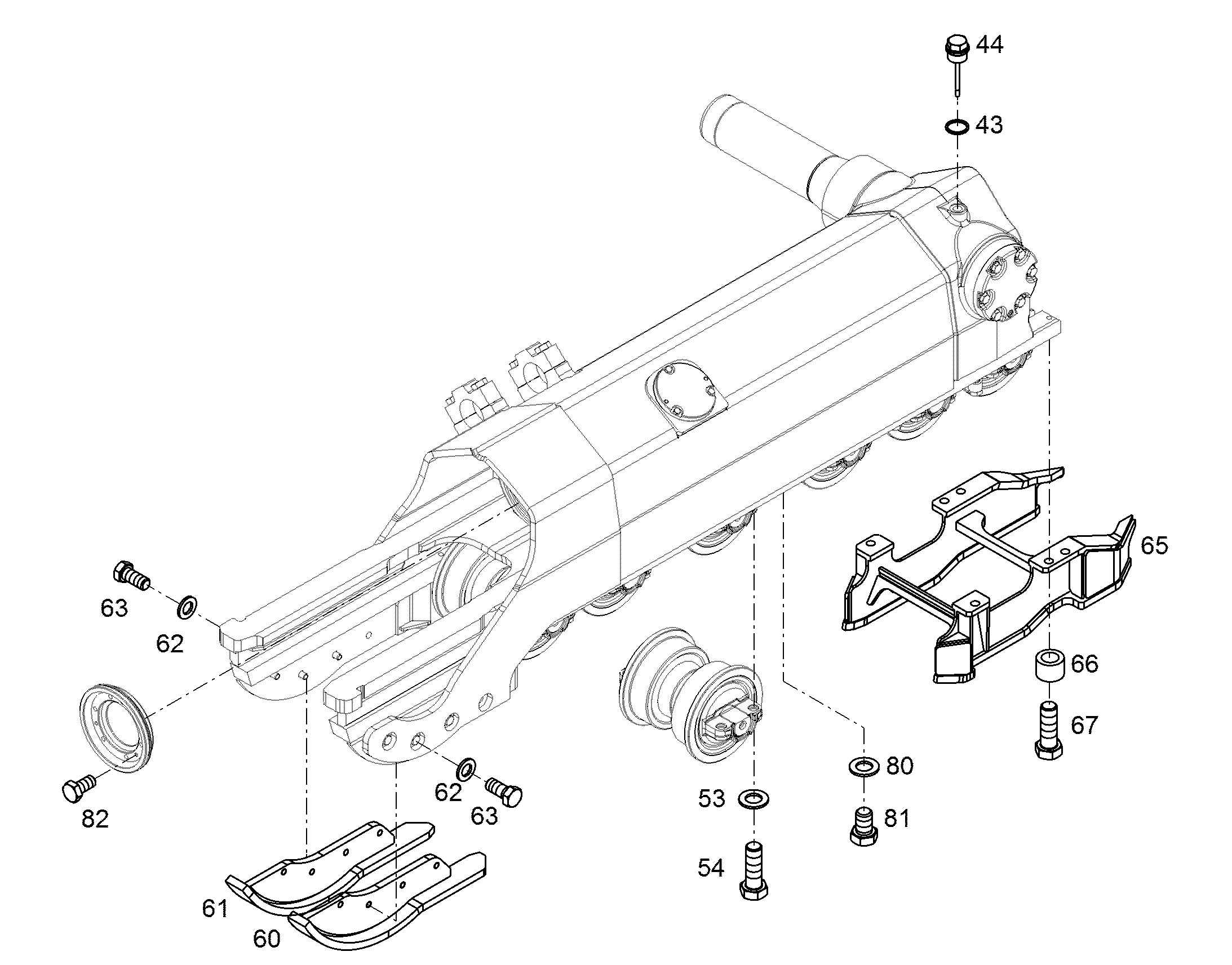 TRACK GUIDE FRONT LEFT 10316940 LIEBHERR