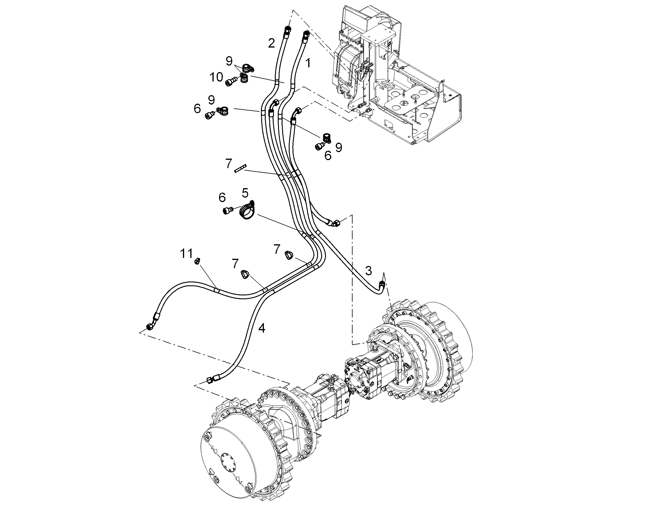 ШЛАНГ 10X1200 10493728 LIEBHERR