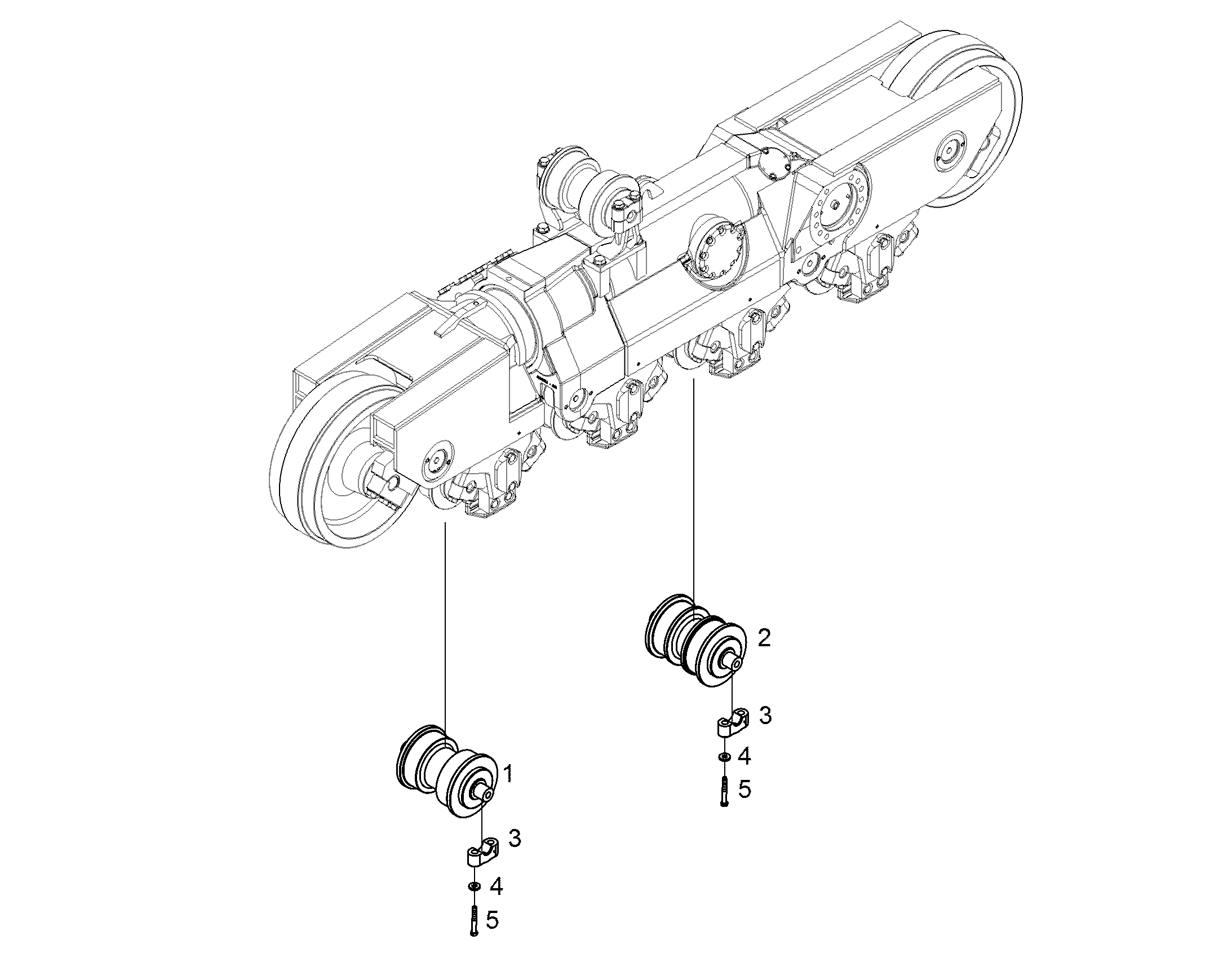 КАТОК ОПОРНЫЙ ДВУХРЕБОРДНЫЙ D10N 11082502 LIEBHERR