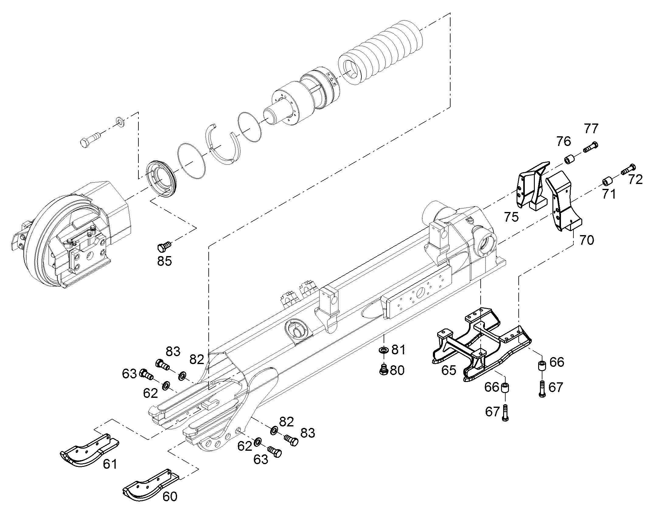 TRACK GUIDE FRONT LEFT 10320301 LIEBHERR